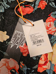 Mens Black Floral Oversized Button Up Shirt Culture Kings L