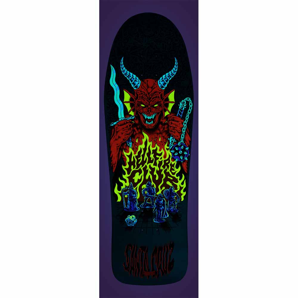 Stranger Things -  Santa Cruz Hellfire Flame Skateboard Deck 10in