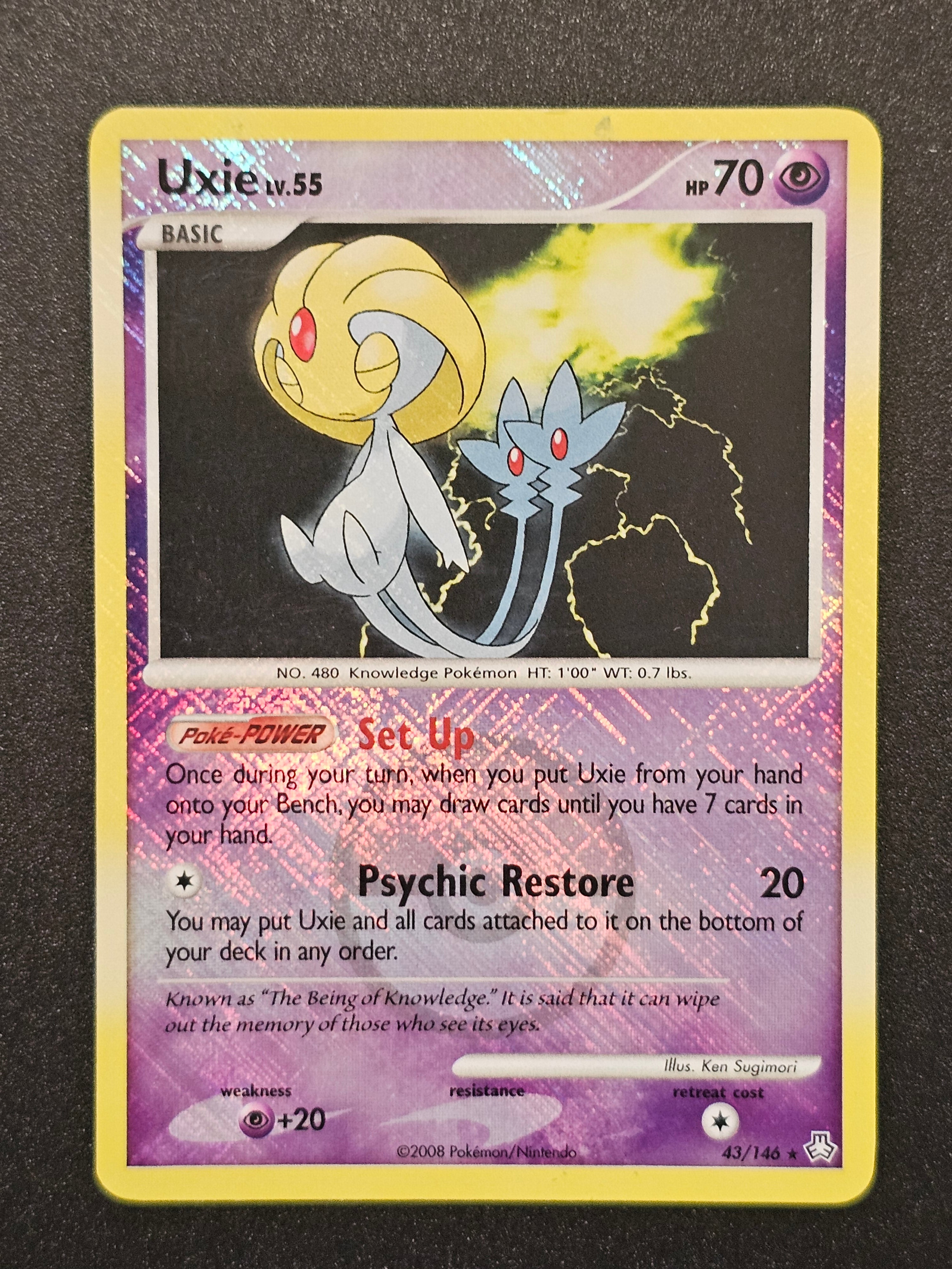 Pokemon TCG - Uxie 43/146 Holo League Promo