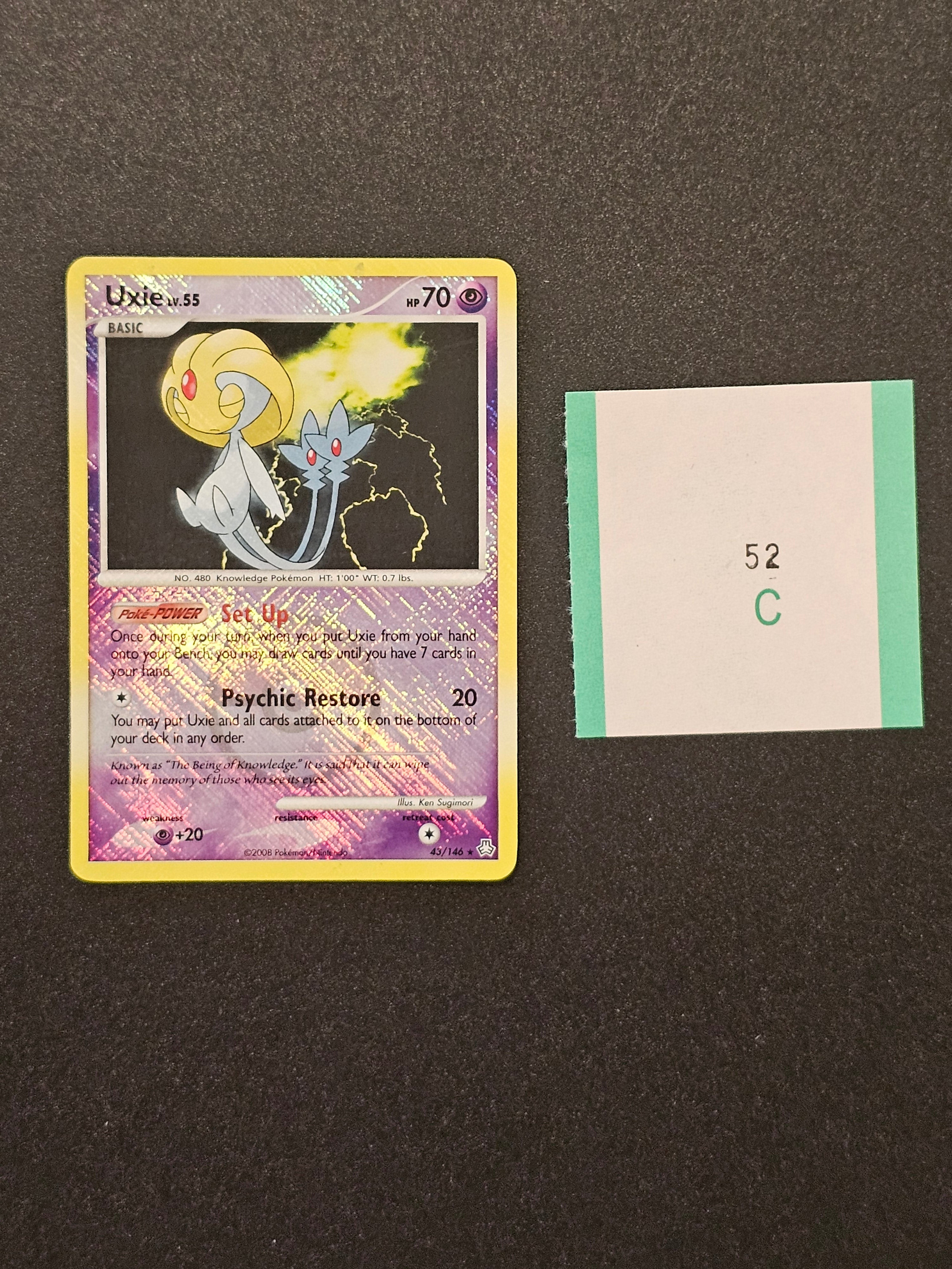 Pokemon TCG - Uxie 43/146 Holo League Promo