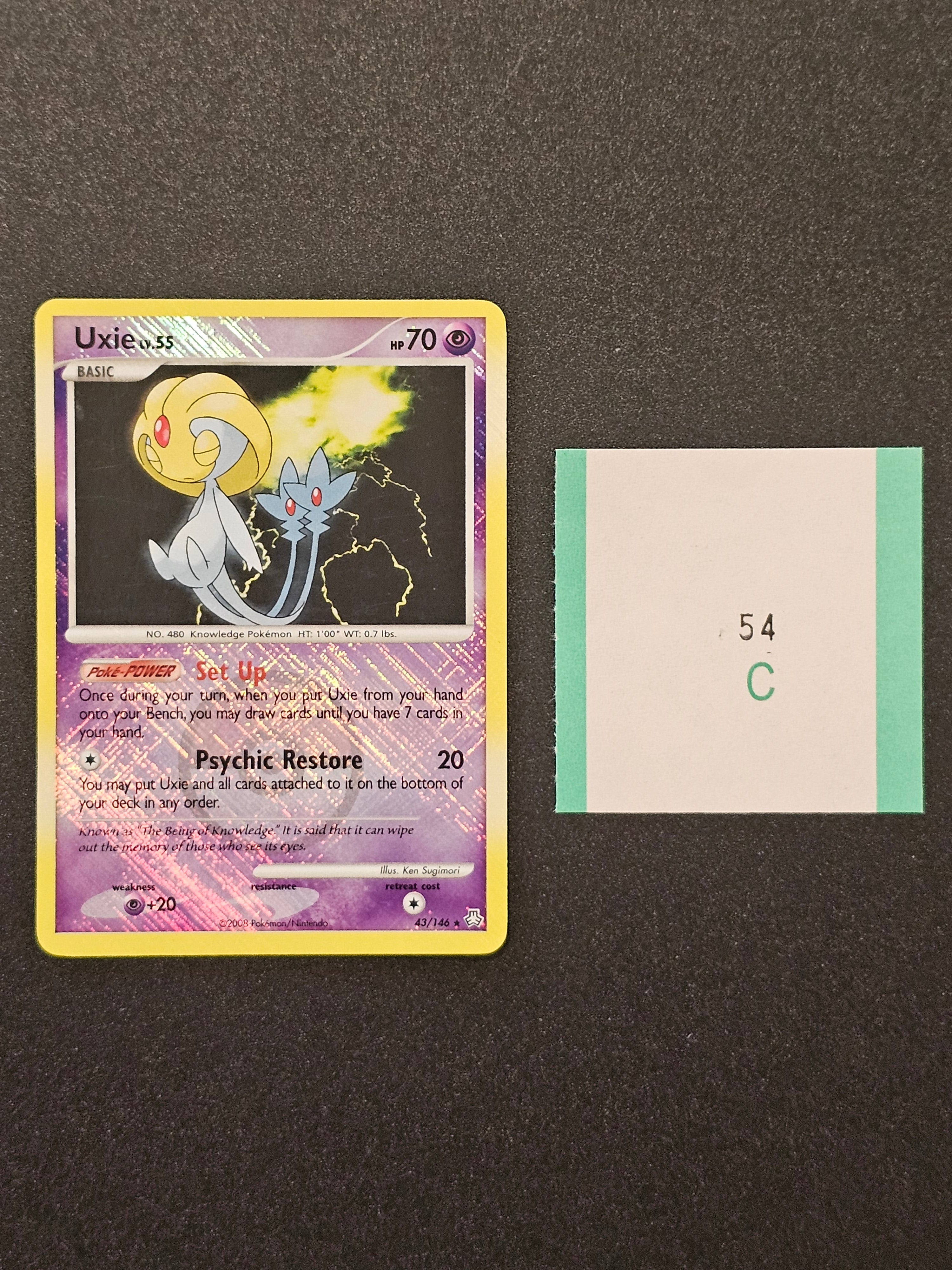 Pokemon TCG - Uxie 43/146 Holo League Promo