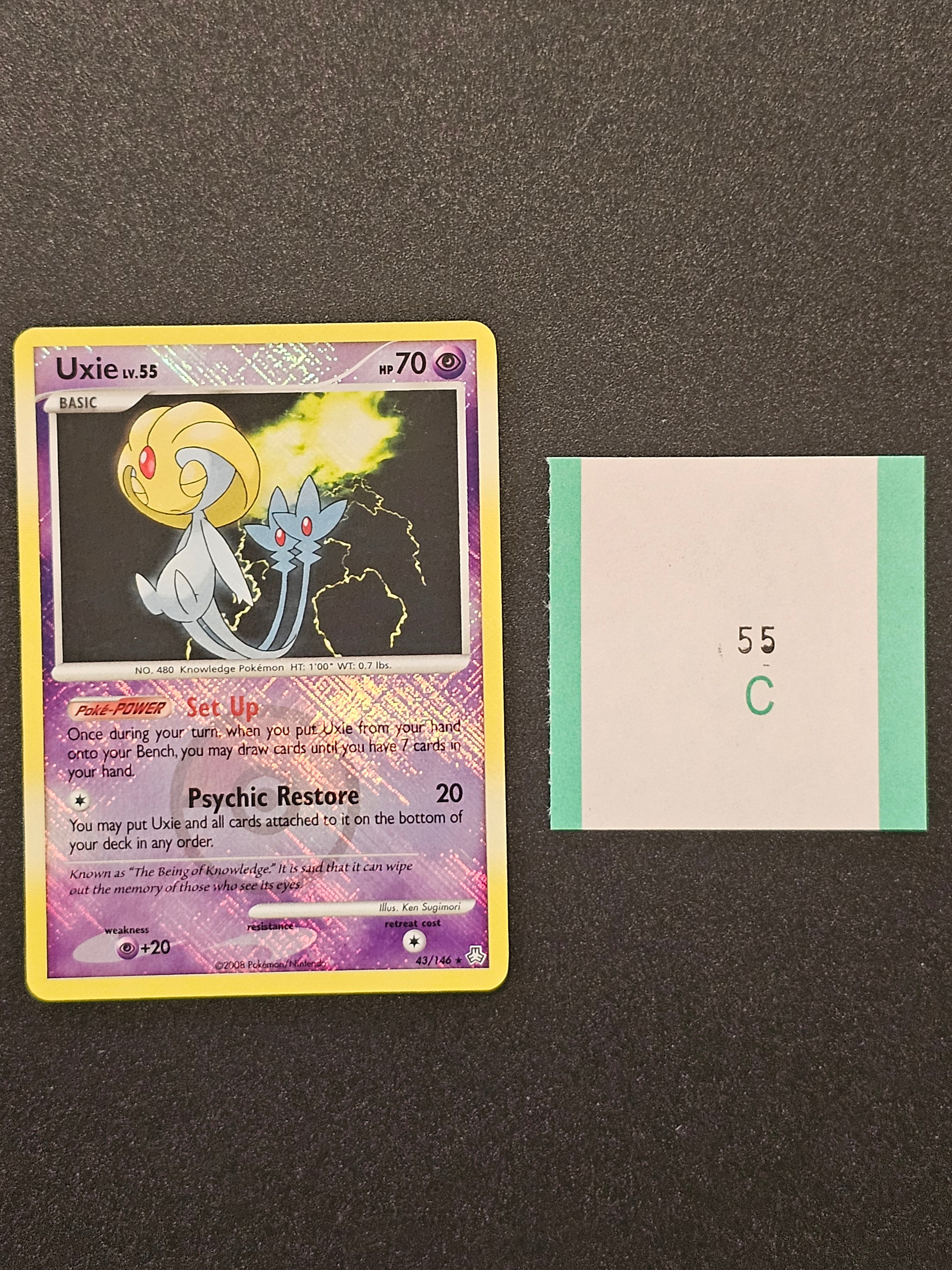 Pokemon TCG - Uxie 43/146 Holo League Promo