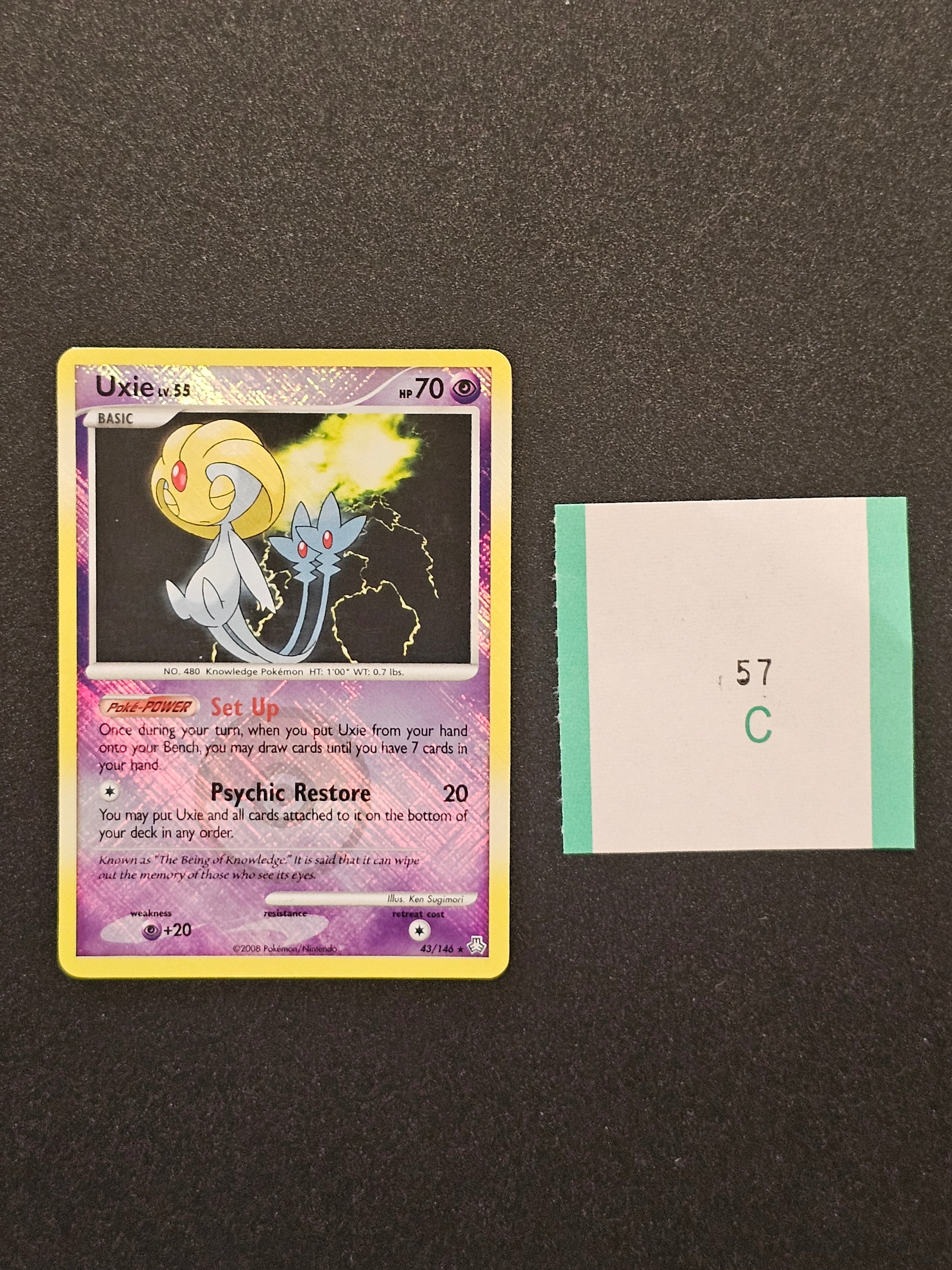 Pokemon TCG - Uxie 43/146 Holo League Promo