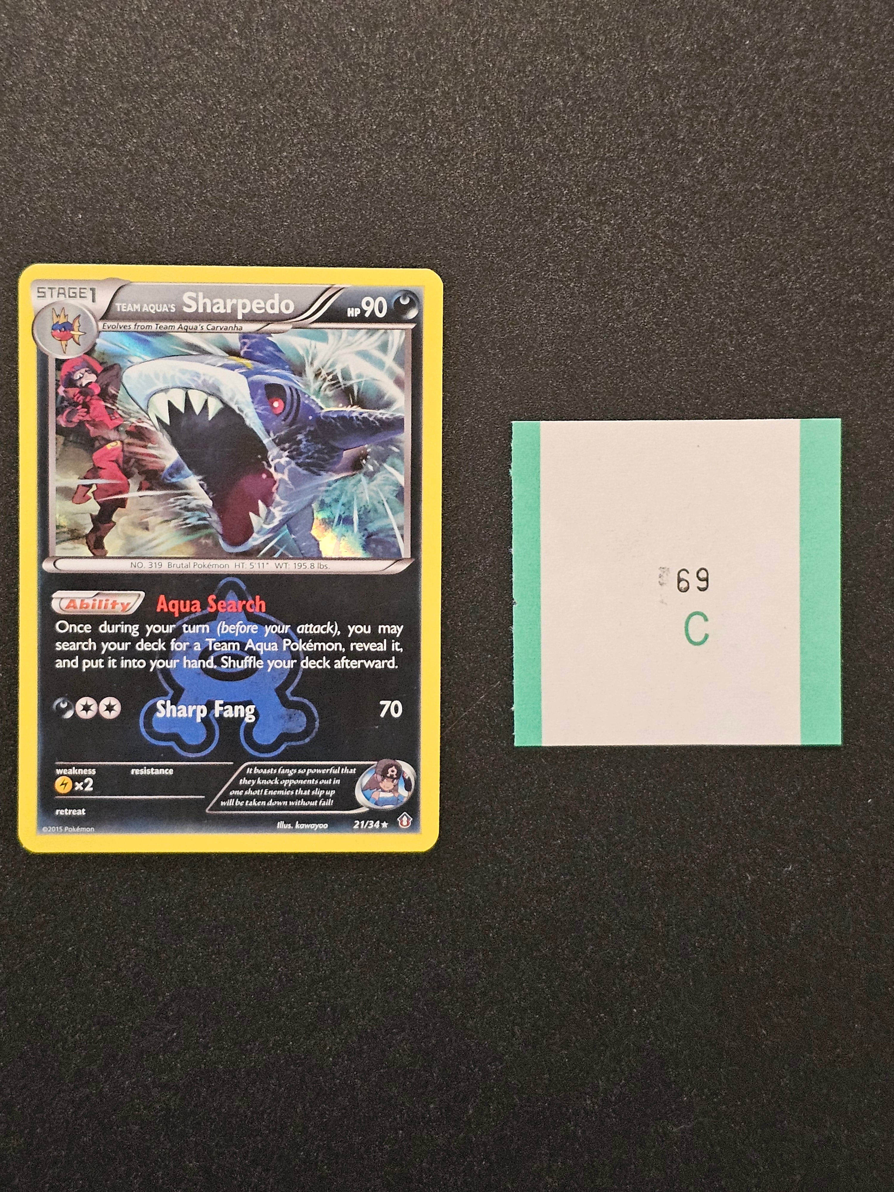 Pokemon TCG - Team Aqua's Sharpedo 21/34 HOLO
