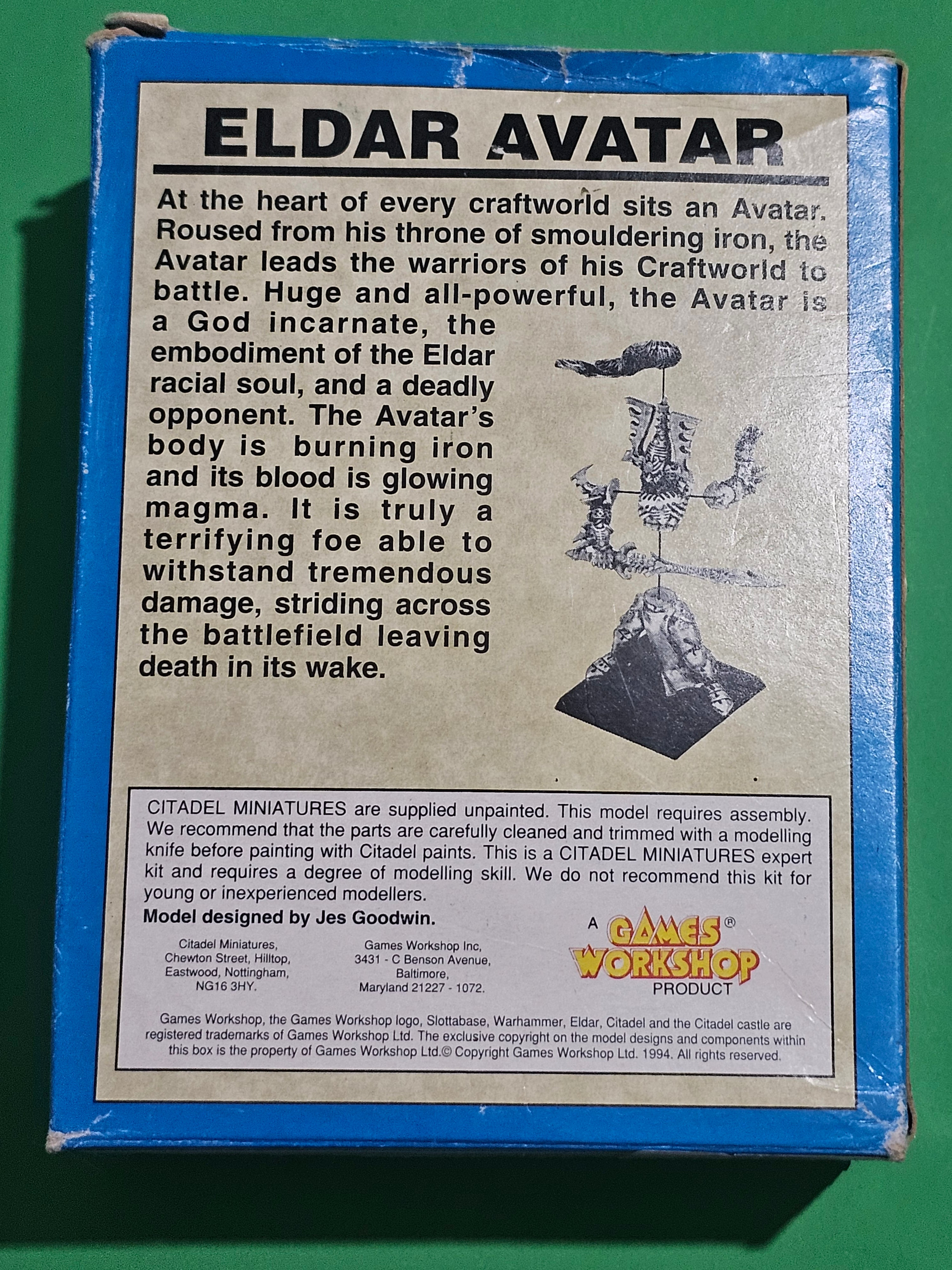 Warhammer 40k - Eldar Vintage  Avatar Metal Boxed