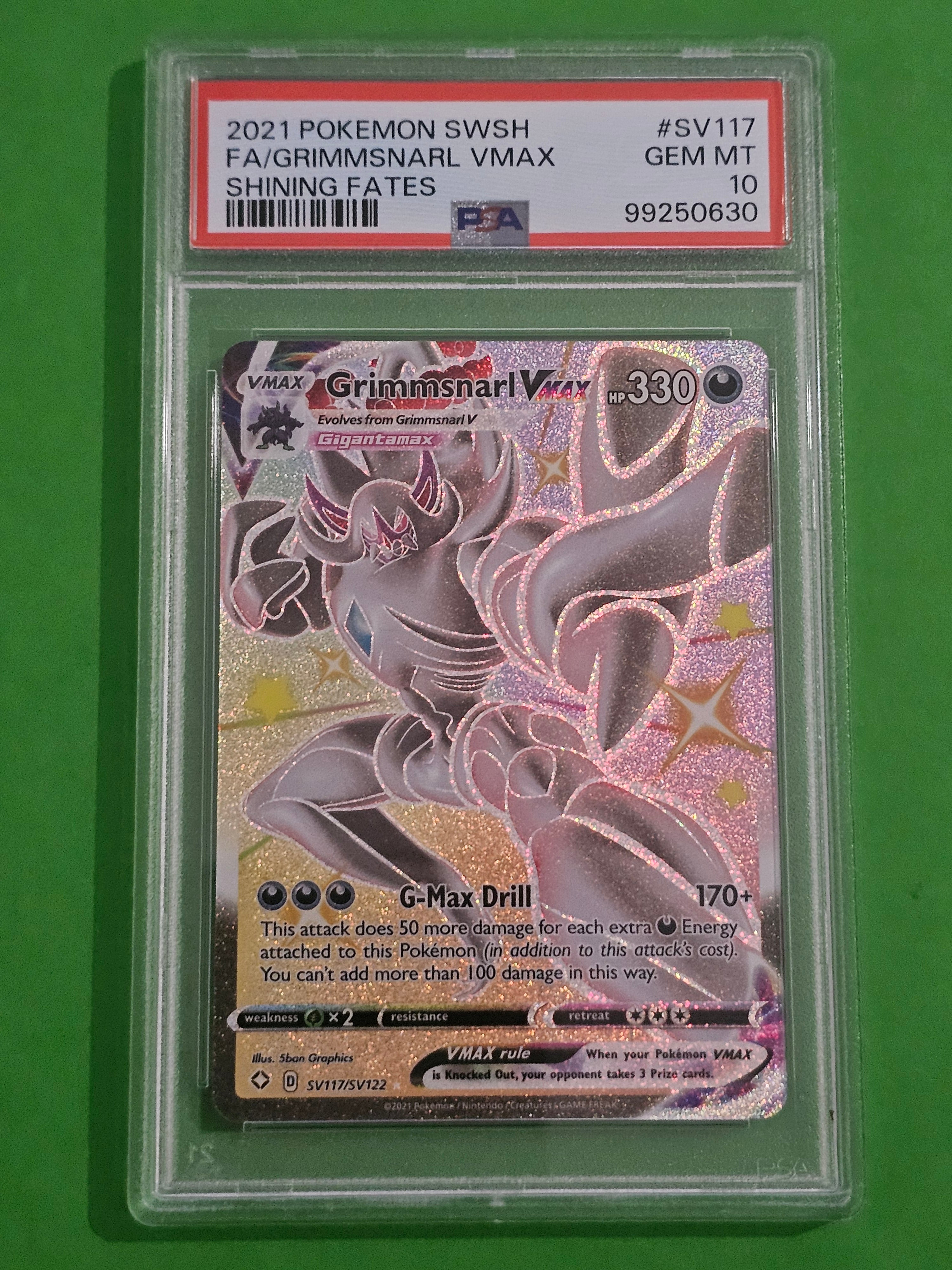 Pokemon TCG - Grimmsnarl VMAX SV117 Shining Fates PSA 10