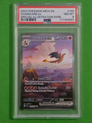 Pokemon TCG - Charizard EX 199/165 151 SIR PSA 8