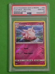 Pokemon TCG - Clefable 40/168 Hidden Fates PSA 10