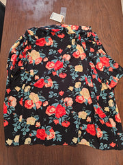 Mens Black Floral Oversized Button Up Shirt Culture Kings L