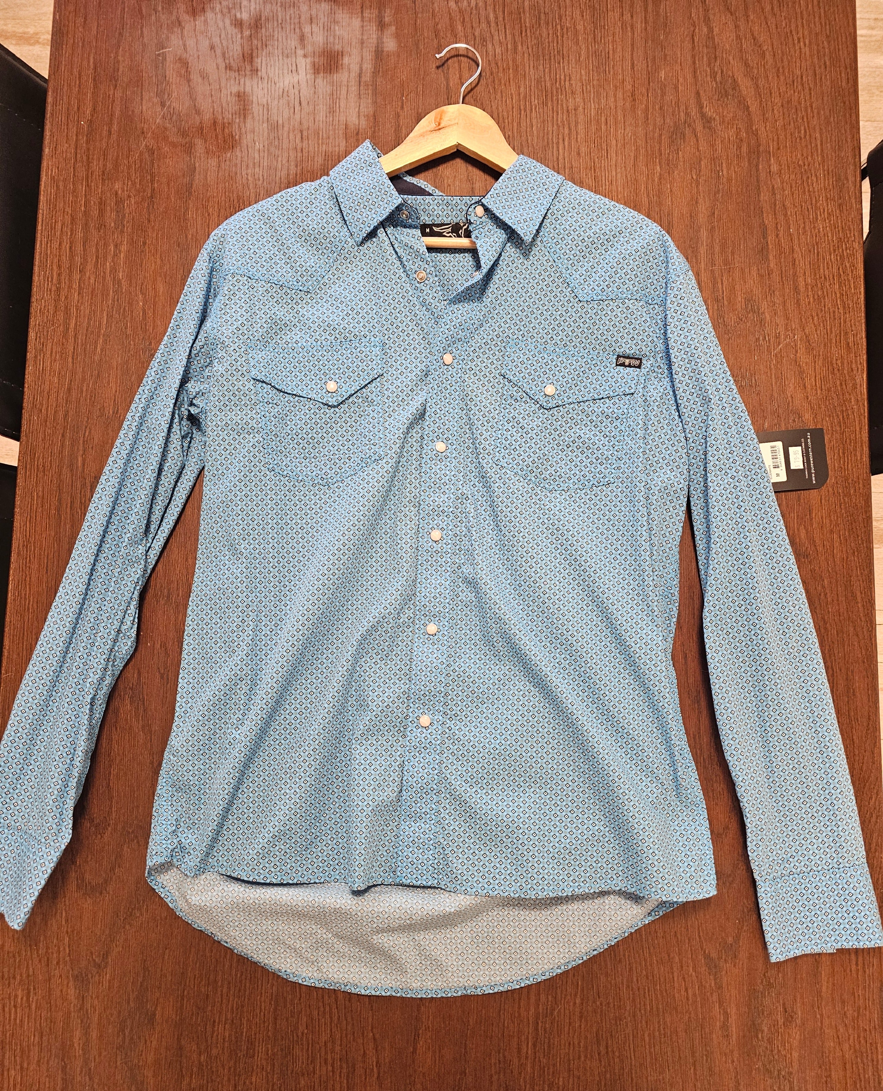 Men's Roy Print Western Long Sleeve Shirt M