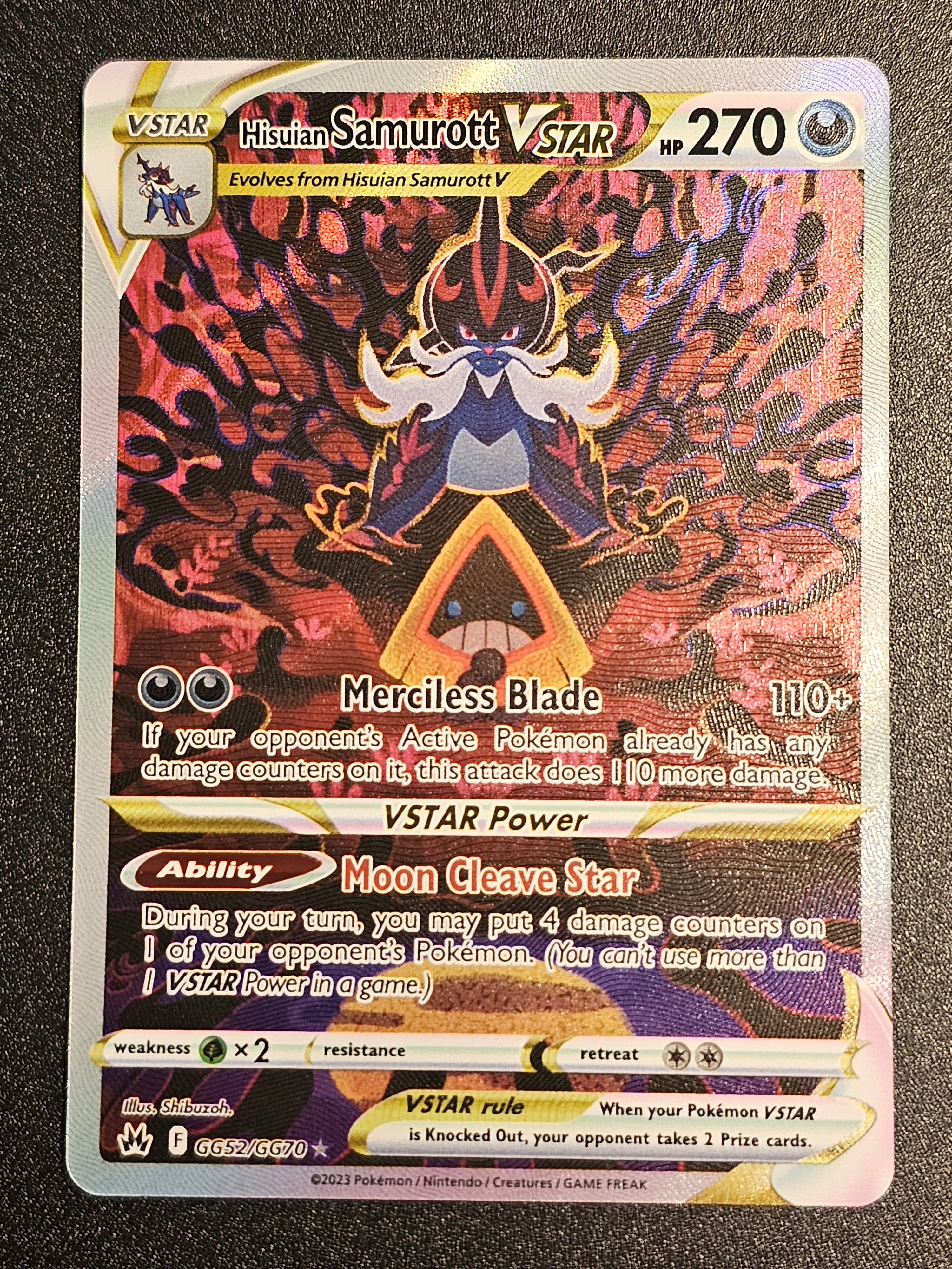 Pokemon TCG - Hisuian Samurott Vstar GG52/GG70 Crown Zenith