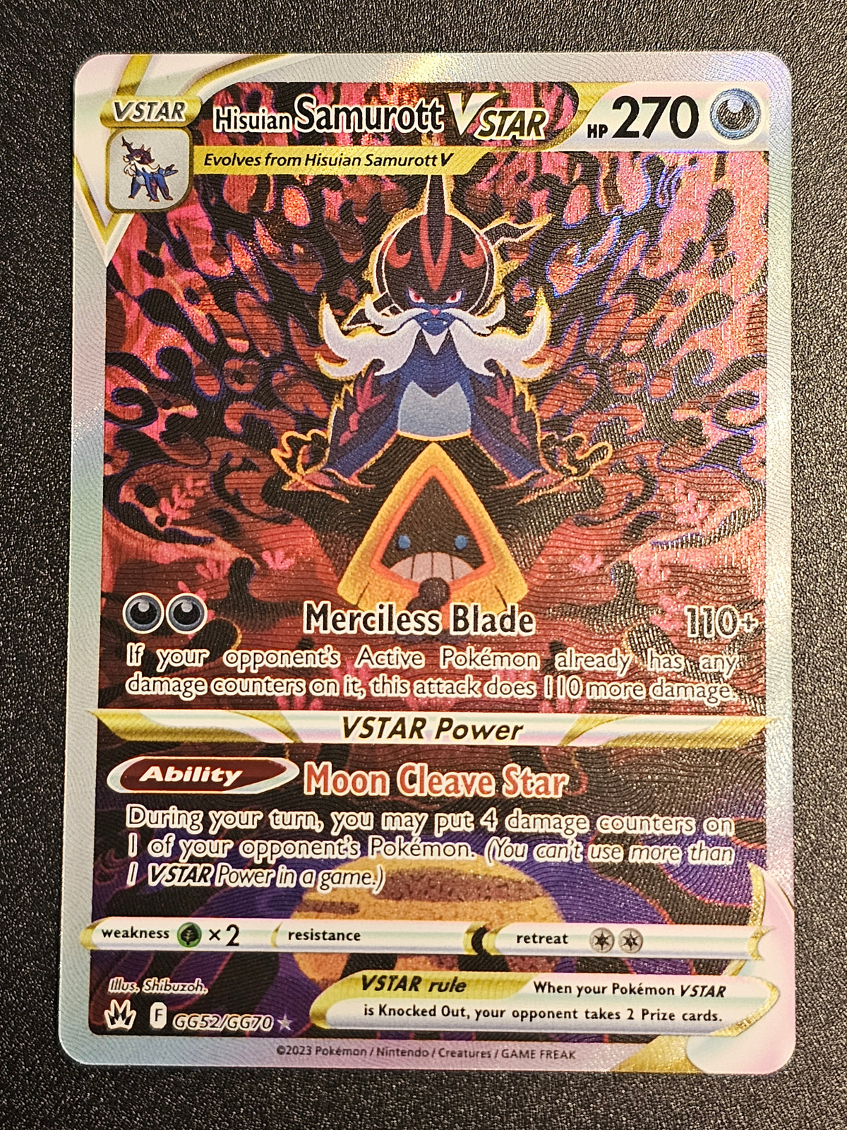 Pokemon TCG - Hisuian Samurott Vstar GG52/GG70 Crown Zenith