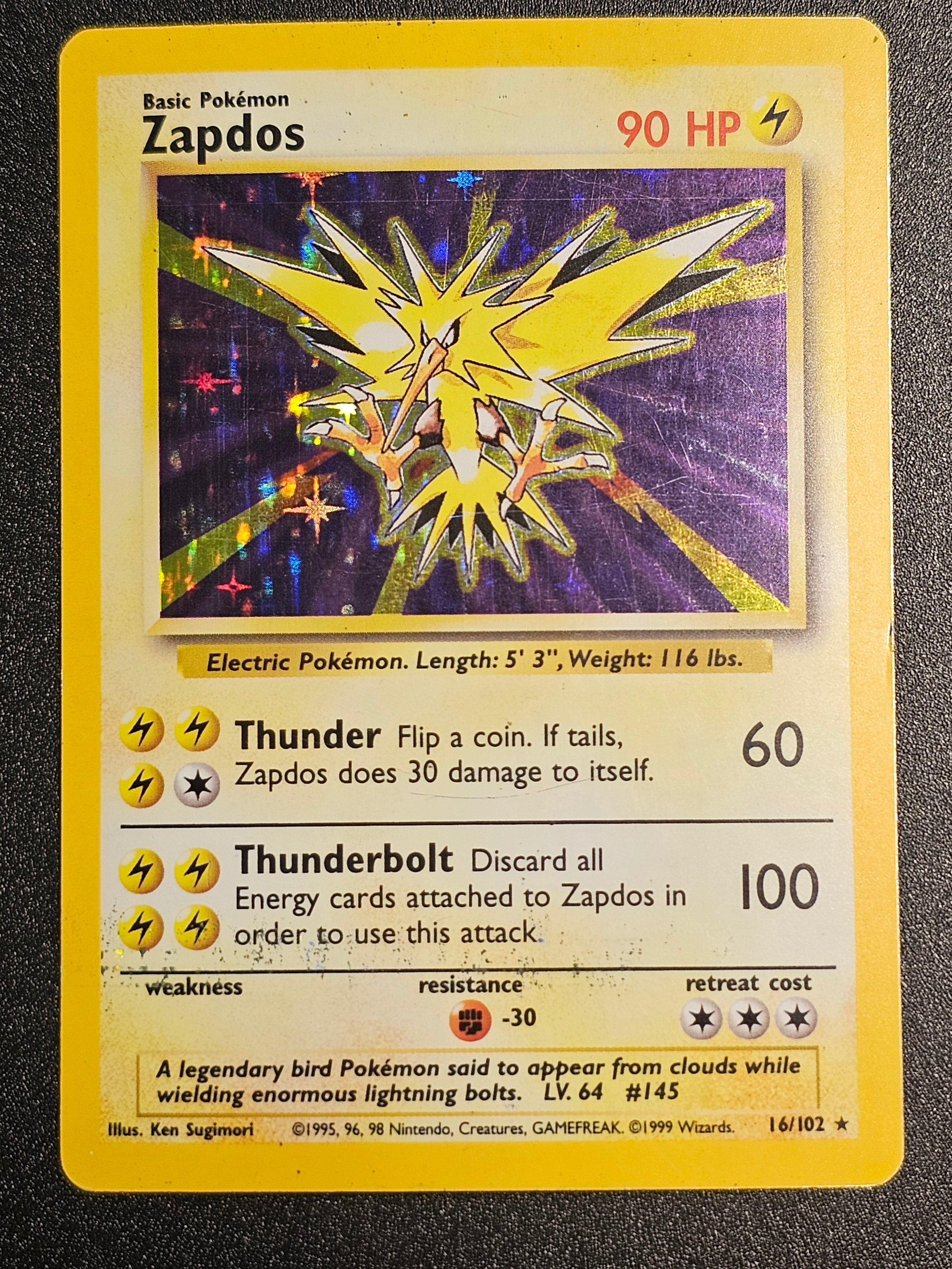 Pokemon TCG - Zapdos 16/102 Base Set