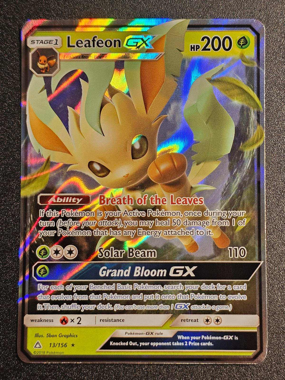Pokemon TCG - Leafeon GX 13/156 Ultra Prism