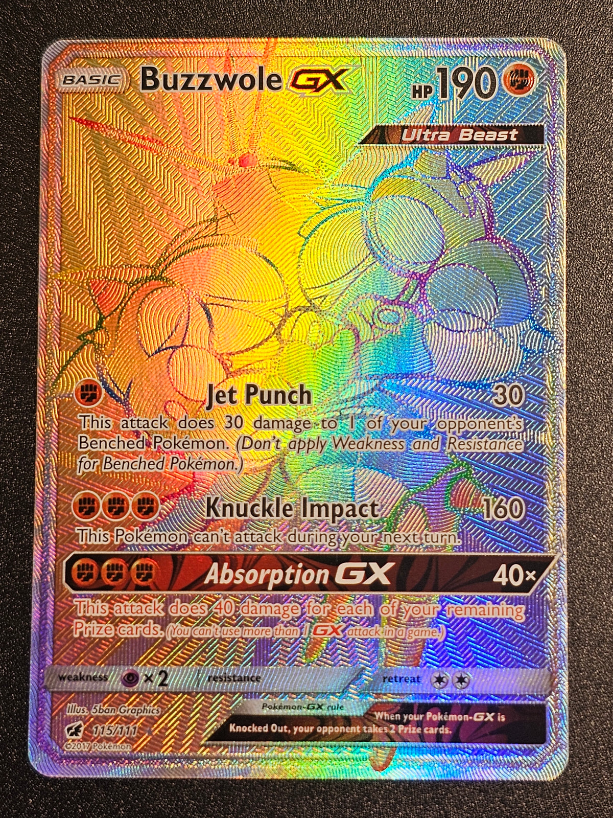 Pokemon TCG - Buzzwole GX 115/111 Crimson Invasion
