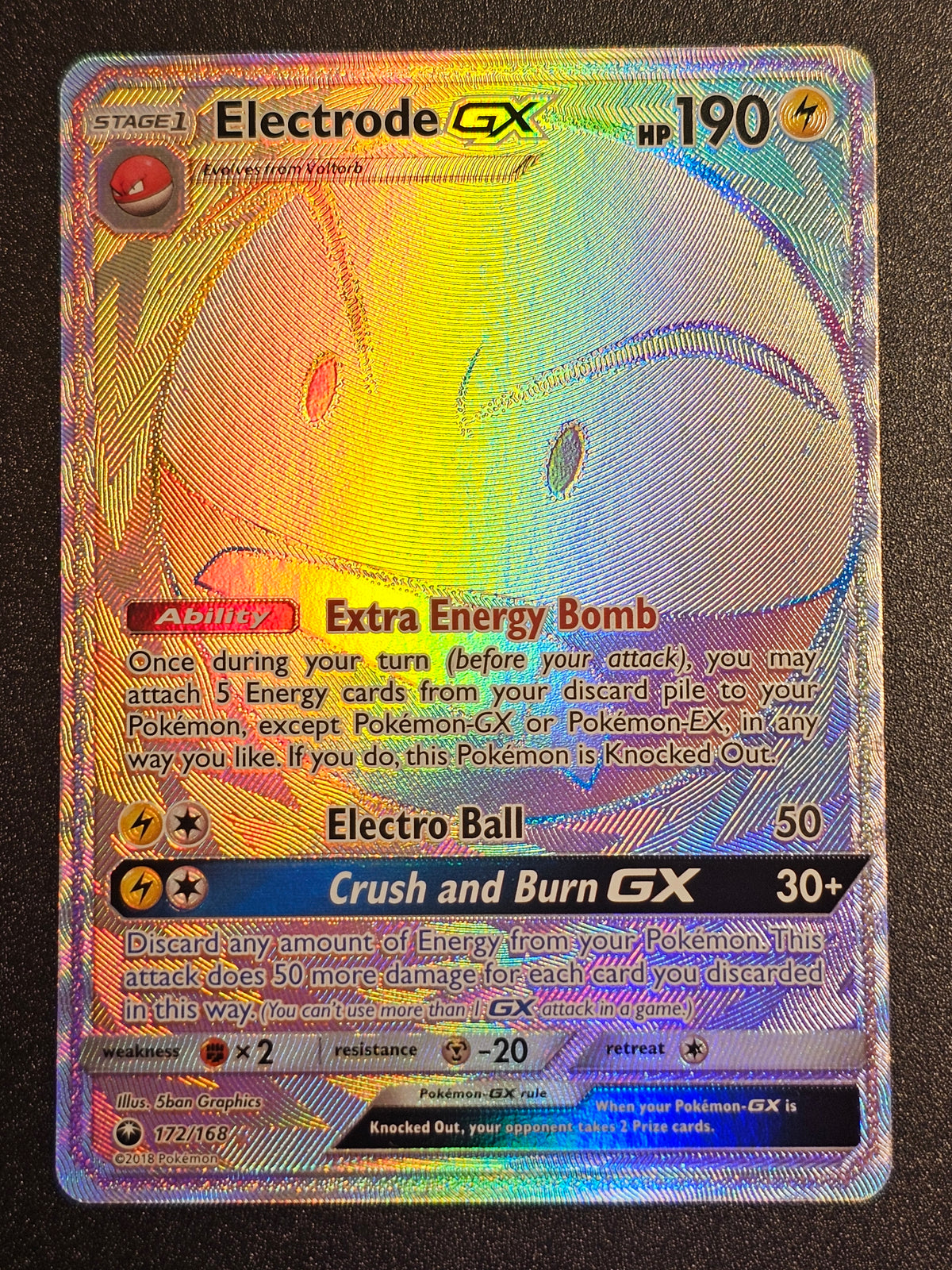 Pokemon TCG - Electrode GX 172/168 Celestial Storm