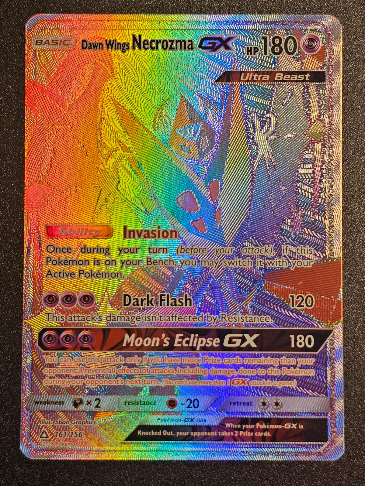 Pokemon TCG - Dawn Wings Necrozma GX 161/156 Ultra Prism