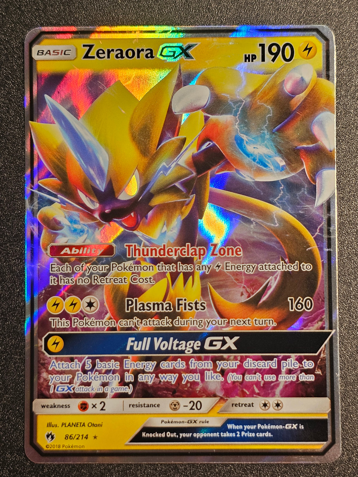 Pokemon TCG - Zeraora GX 86/214