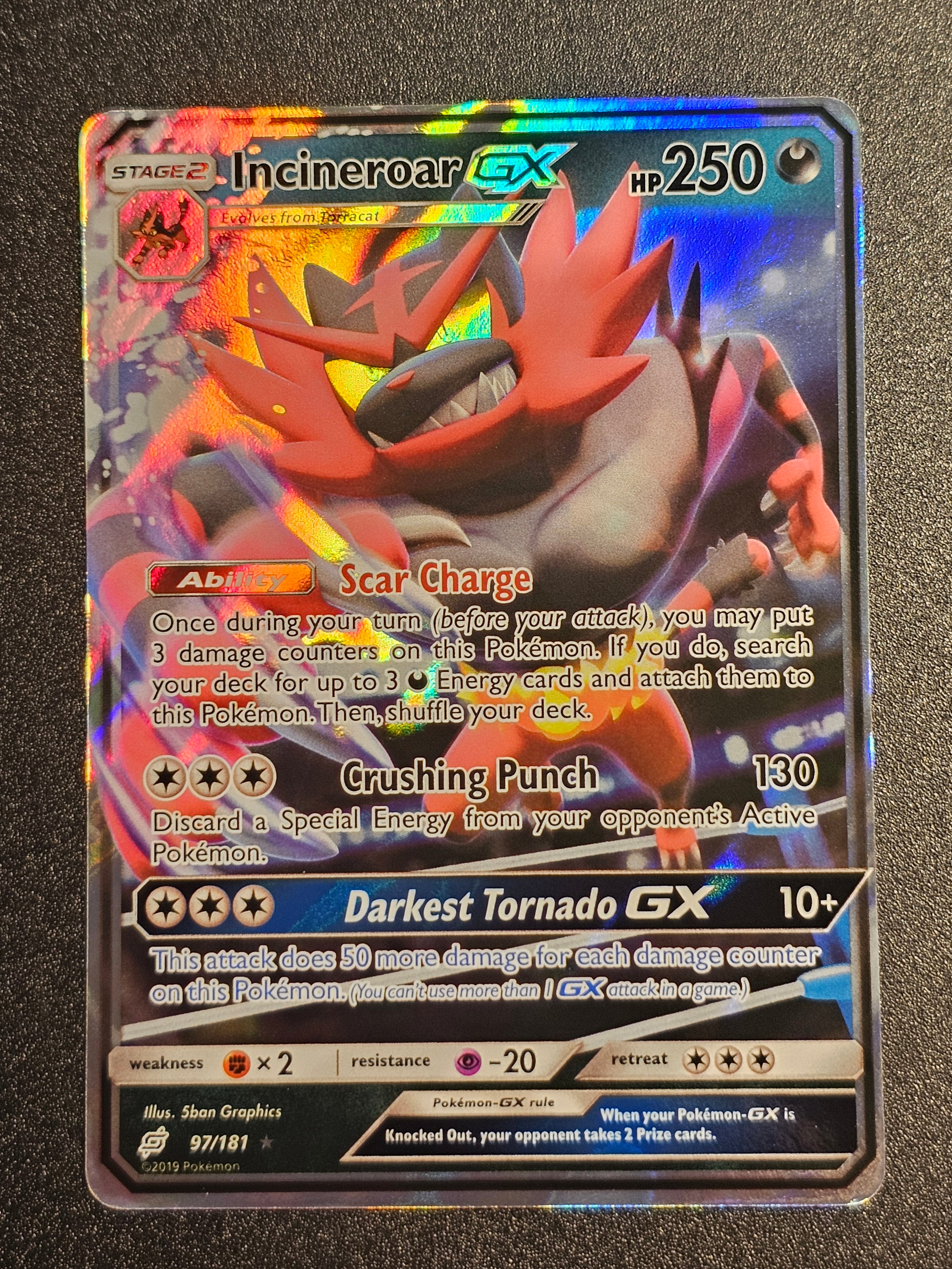 Pokemon TCG - Incineroar GX 97/181 Team Up