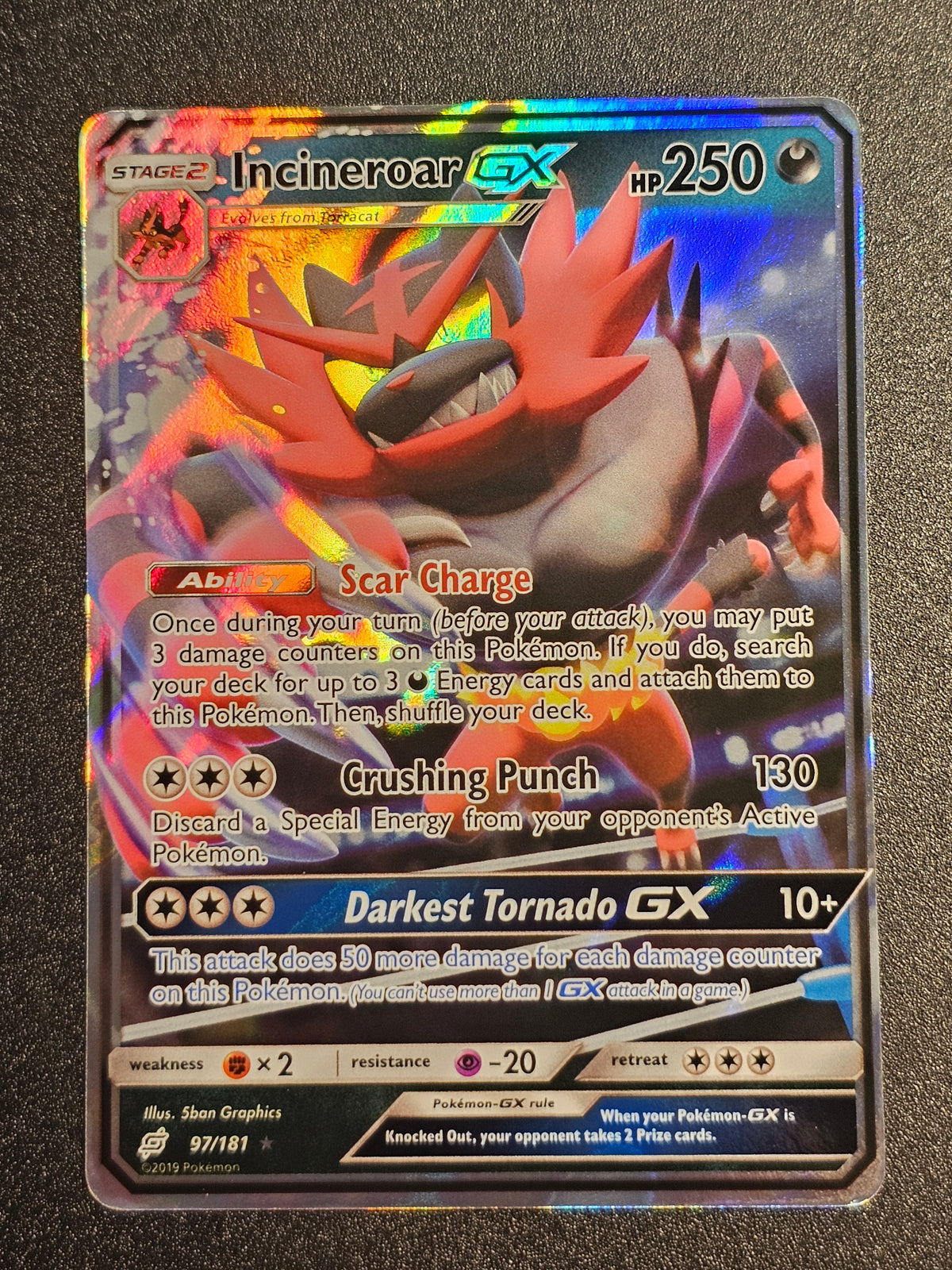 Pokemon TCG - Incineroar GX 97/181 Team Up