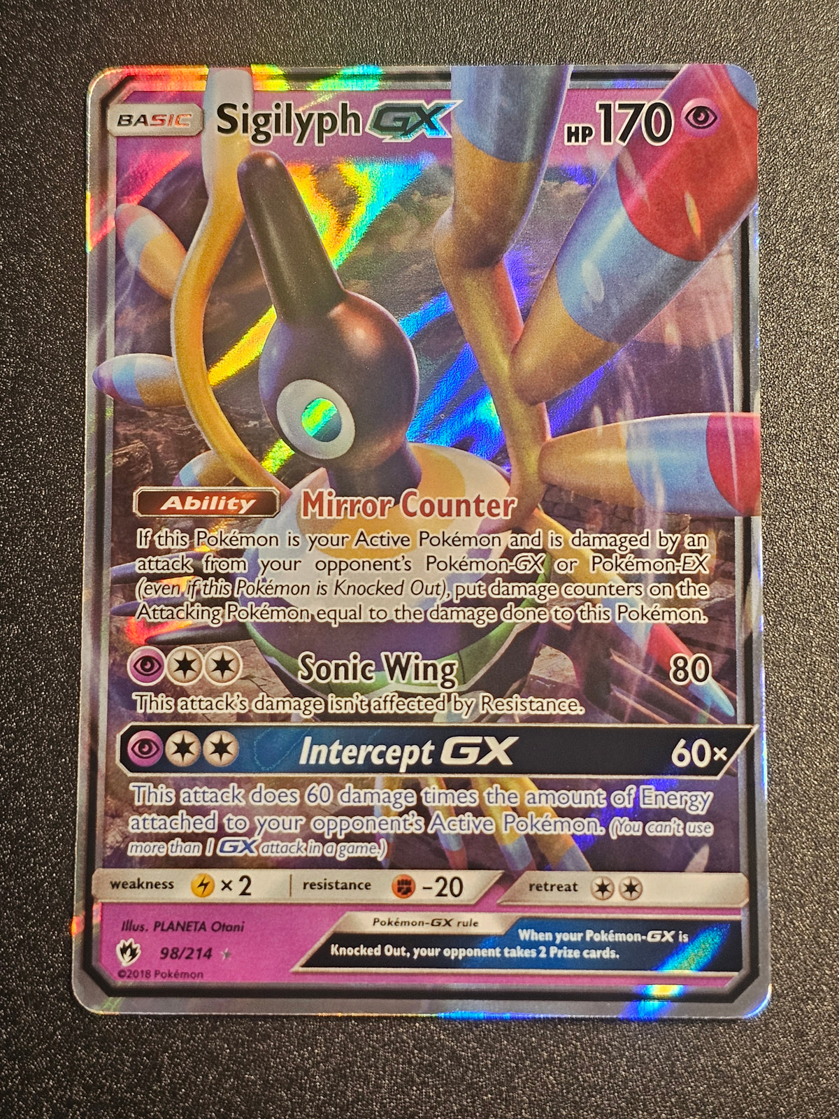 Pokemon TCG - Sigilyph GX 98/214 Lost Thunder