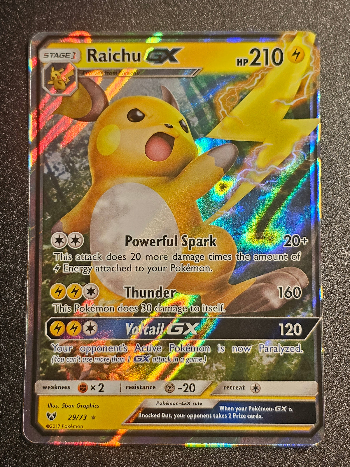 Pokemon TCG - Raichu GX 29/73 Shining Legends