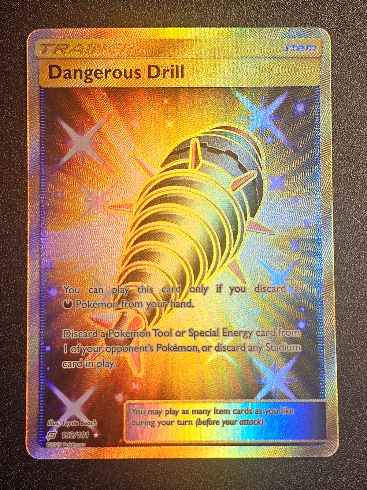 Pokemon TCG - Dangerous Drill 192/181 Team Up