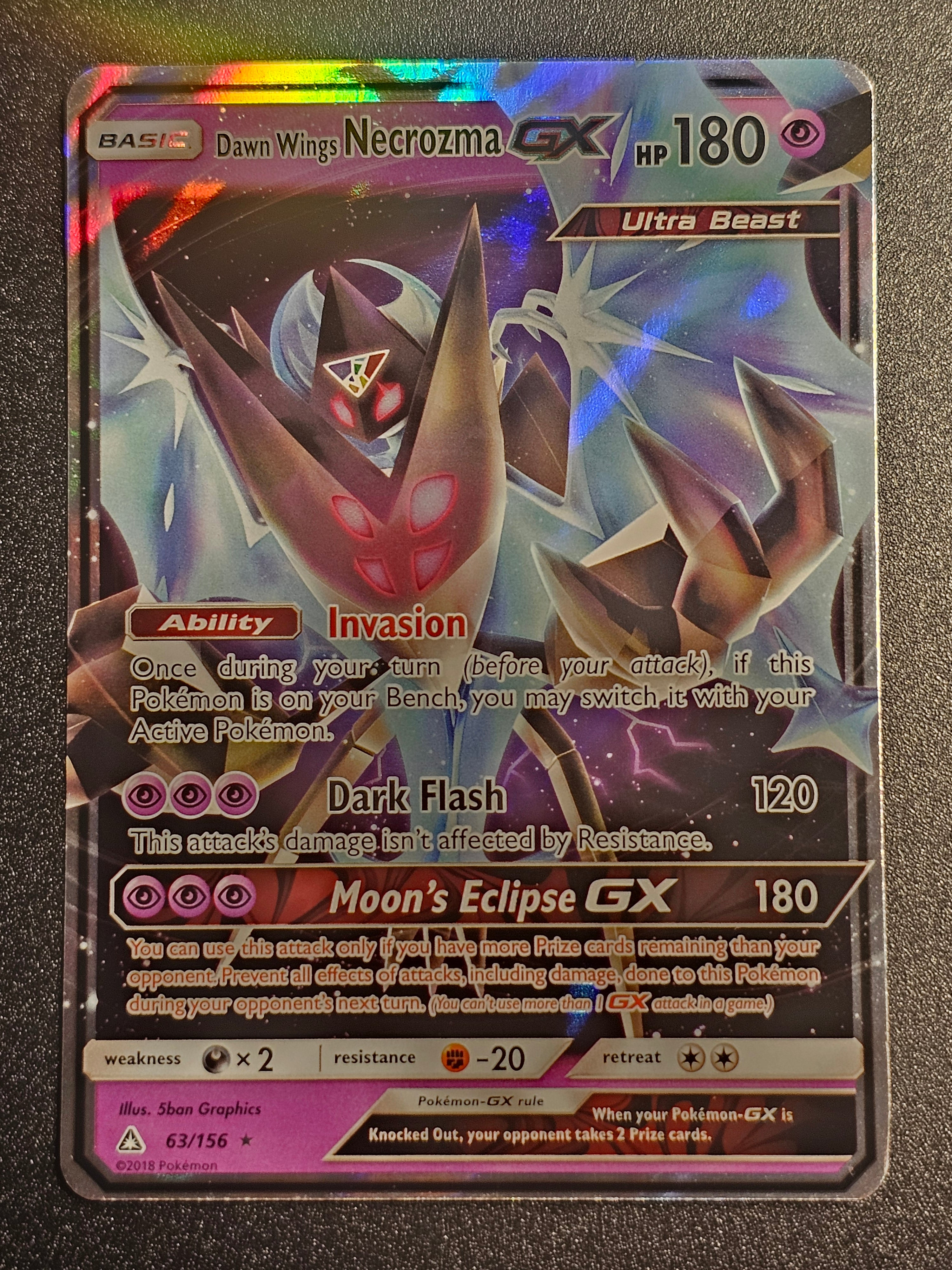 Pokemon TCG - Dawn Wings Necrozma GX 63/156 Ultra Prism
