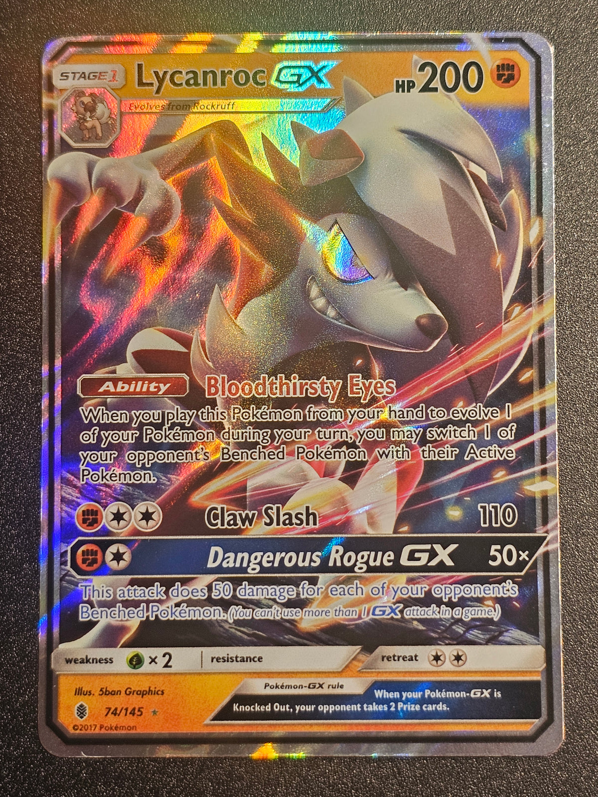 Pokemon TCG - Lycanroc GX 74/145 Guardians Rising