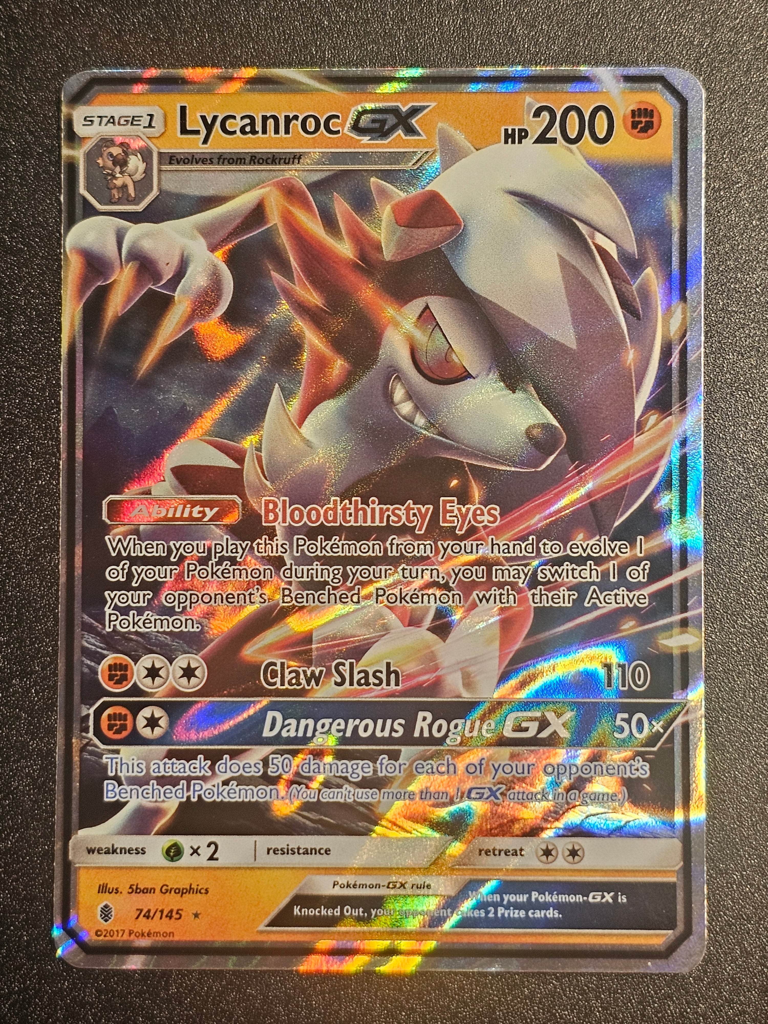 Pokemon TCG - Lycanroc GX 74/145 Guardians Rising