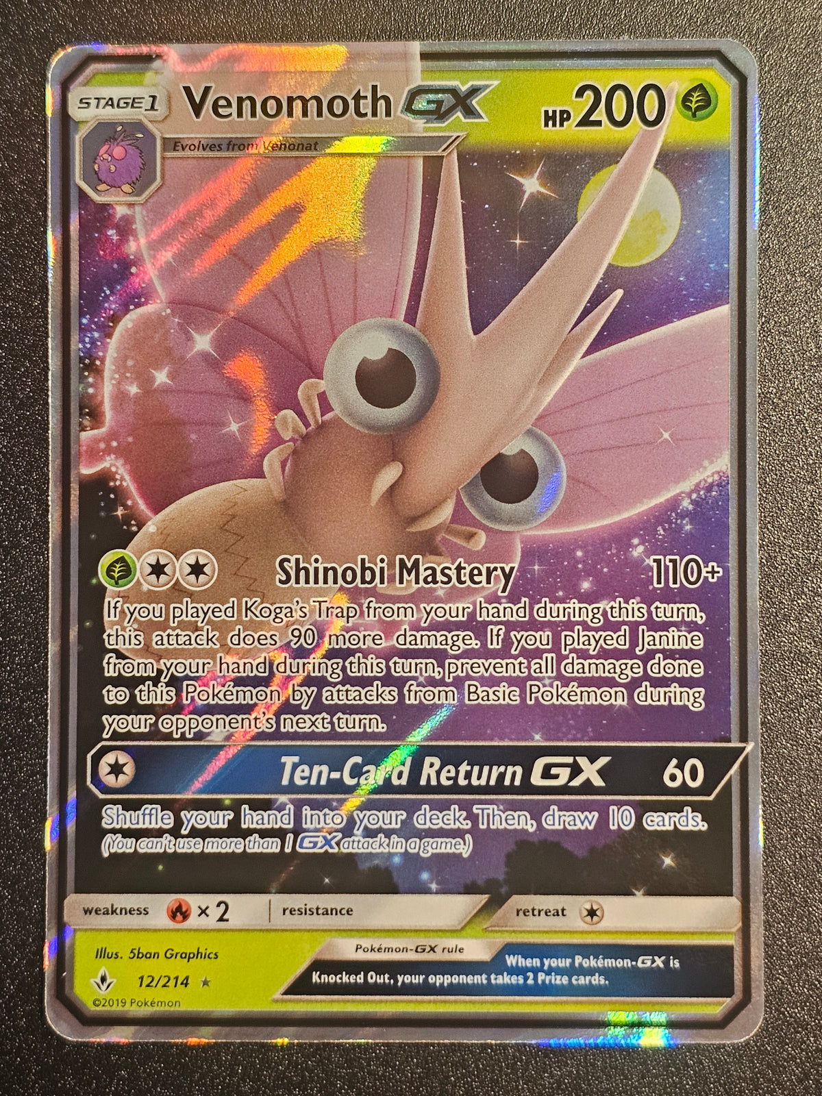 Pokemon TCG - Venomoth GX 12/214 Unbroken Bonds