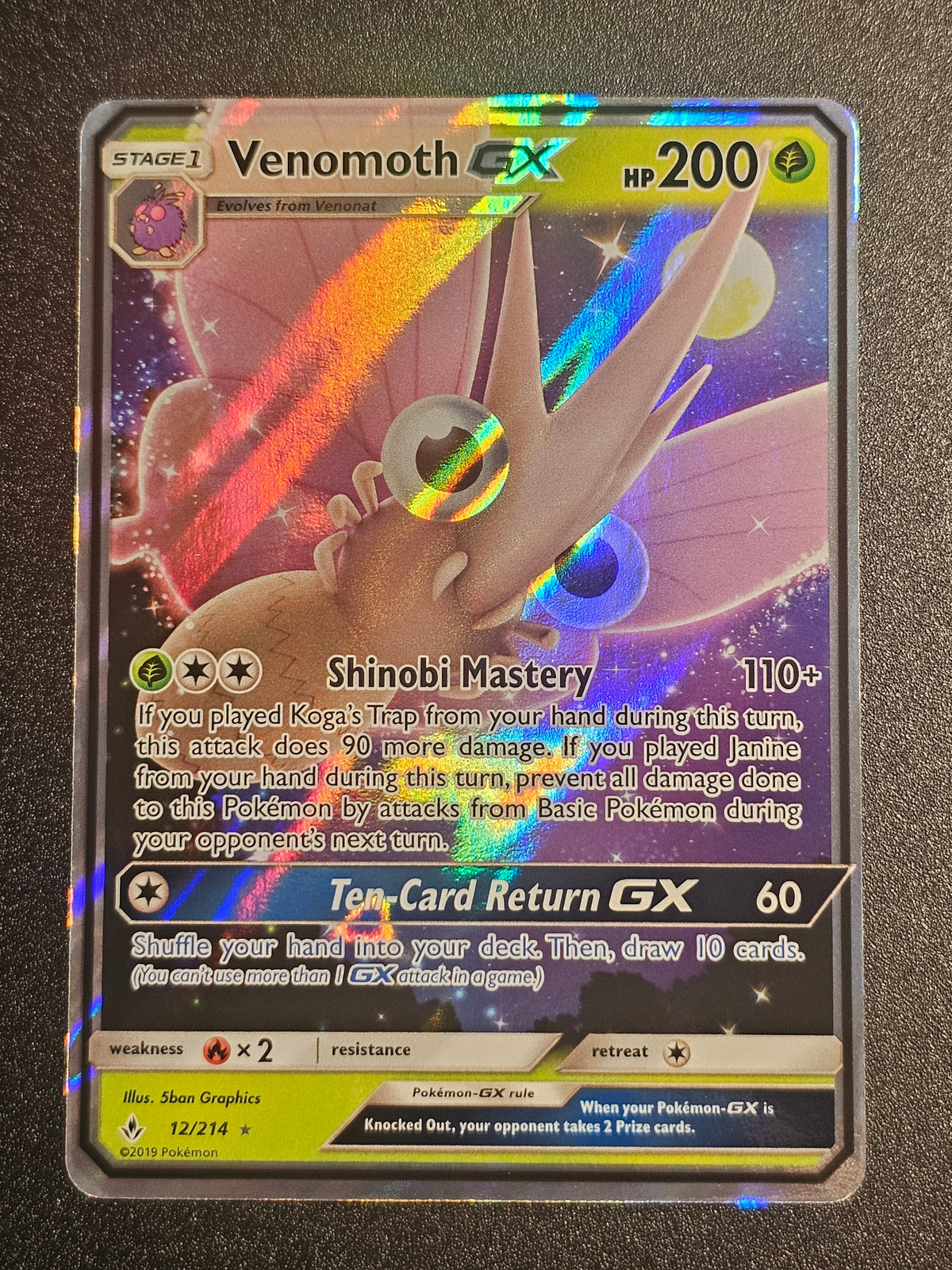 Pokemon TCG - Venomoth GX 12/214 Unbroken Bonds
