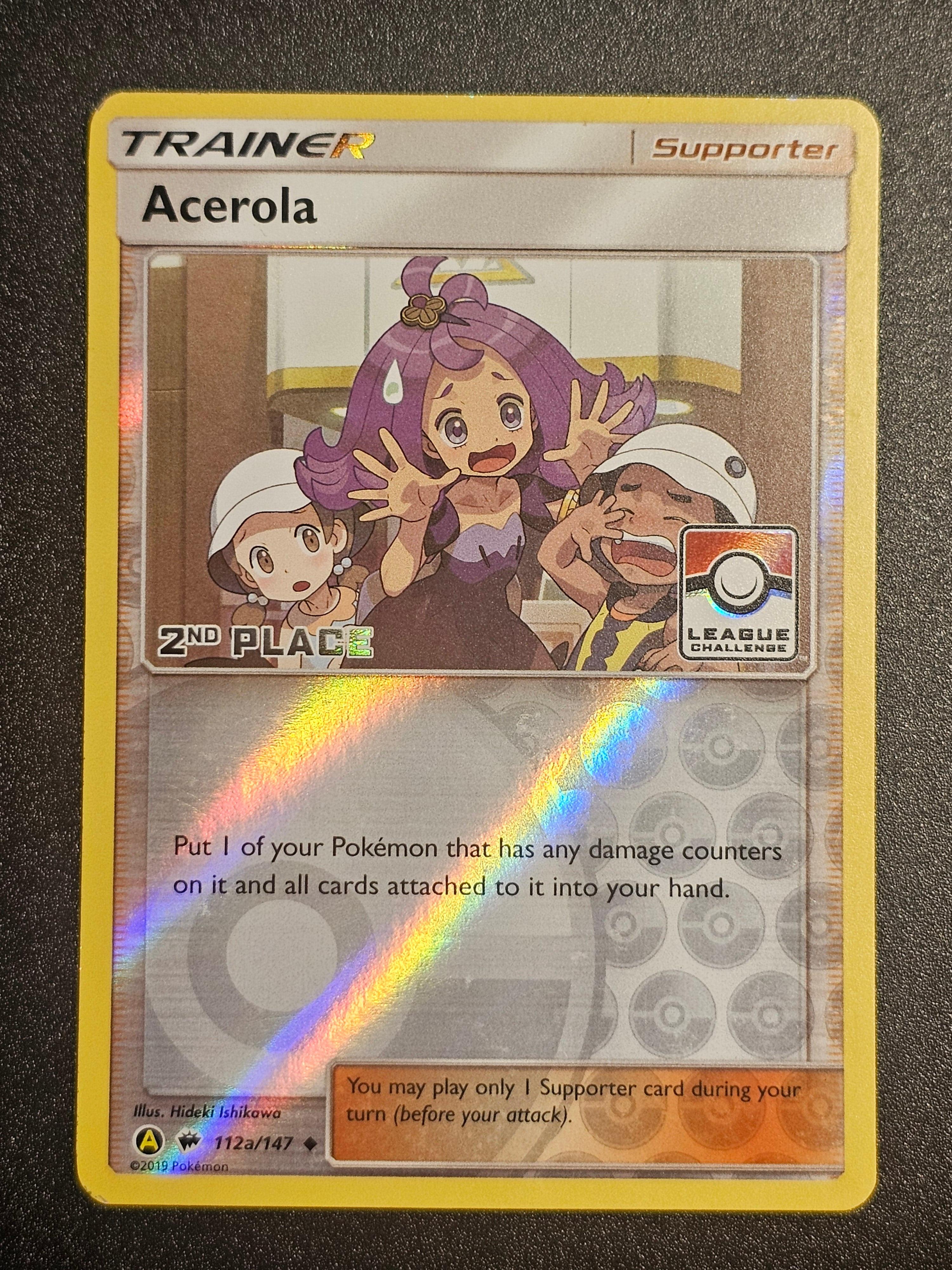 Pokemon TCG - Acerola 112a/147 2nd Place League Challenge