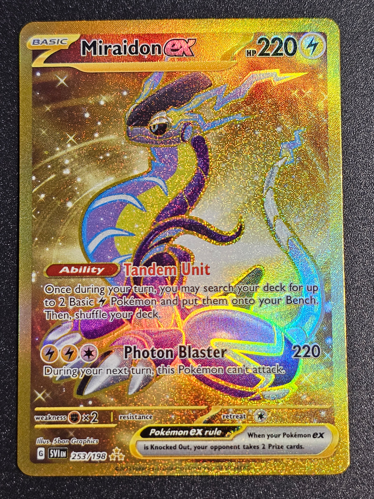 Pokemon TCG - Miraidon EX 253/198 Scarlet & Violet Base Set