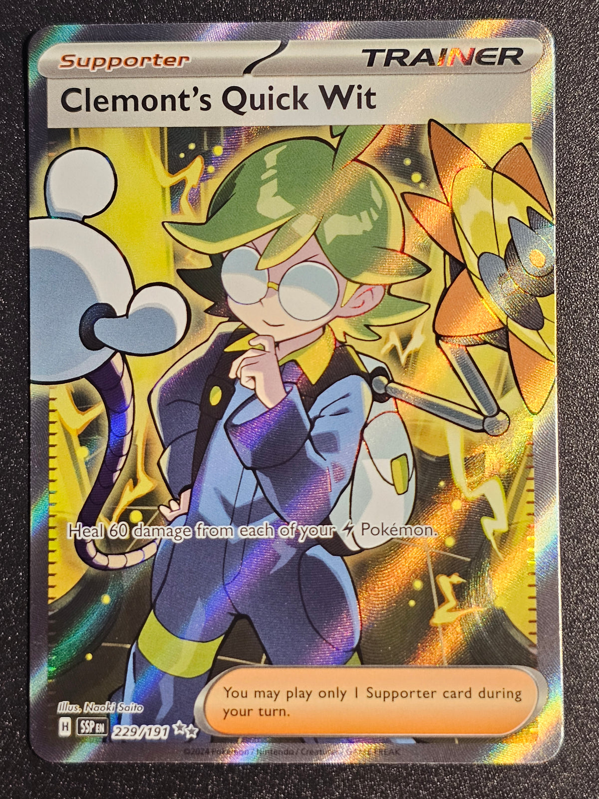 Pokemon TCG - Clemont's Quick Wit 229/191 Surging Sparks