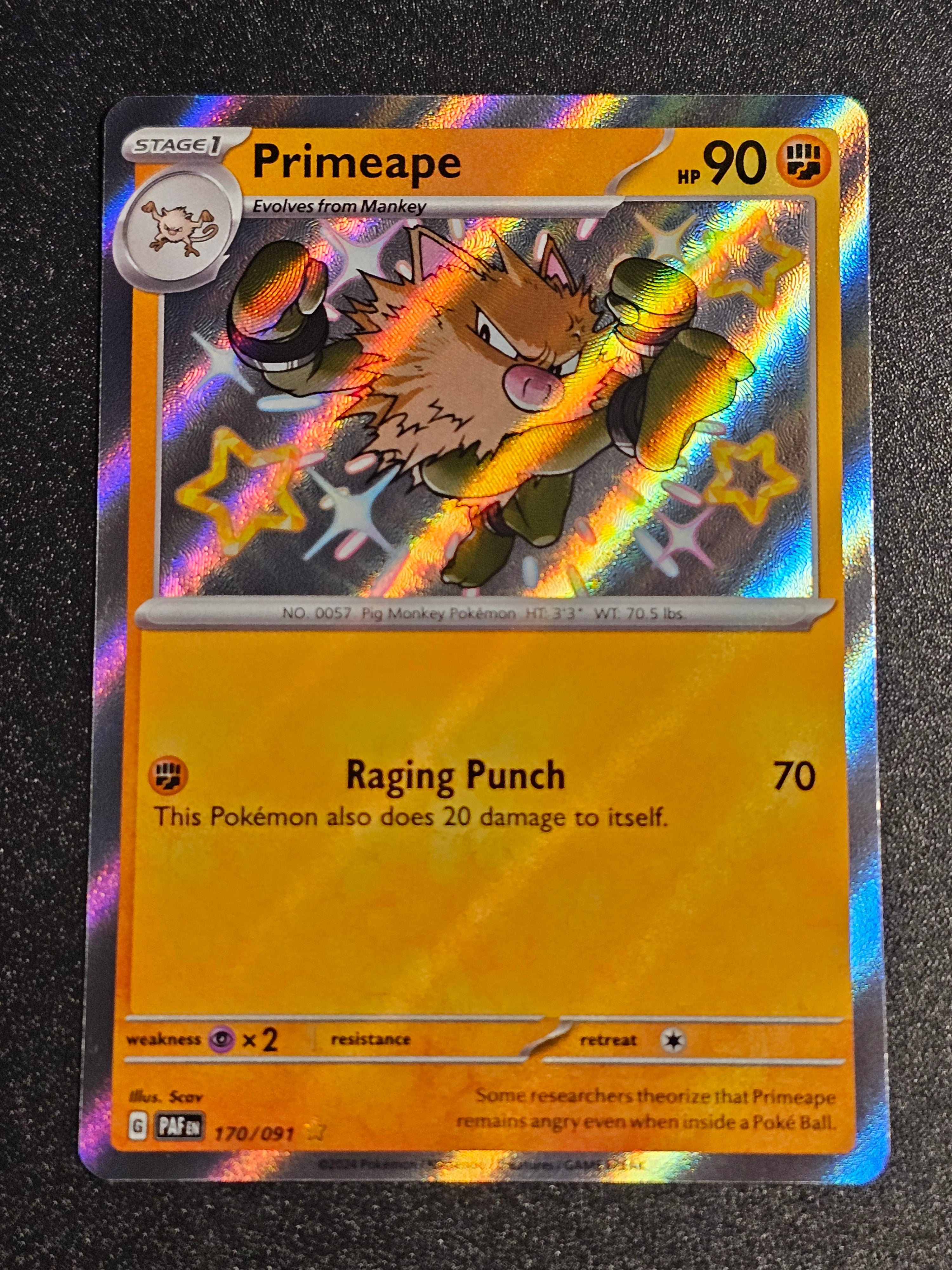 Pokemon TCG - Mankey 169 Evolution Line Paldean Fates