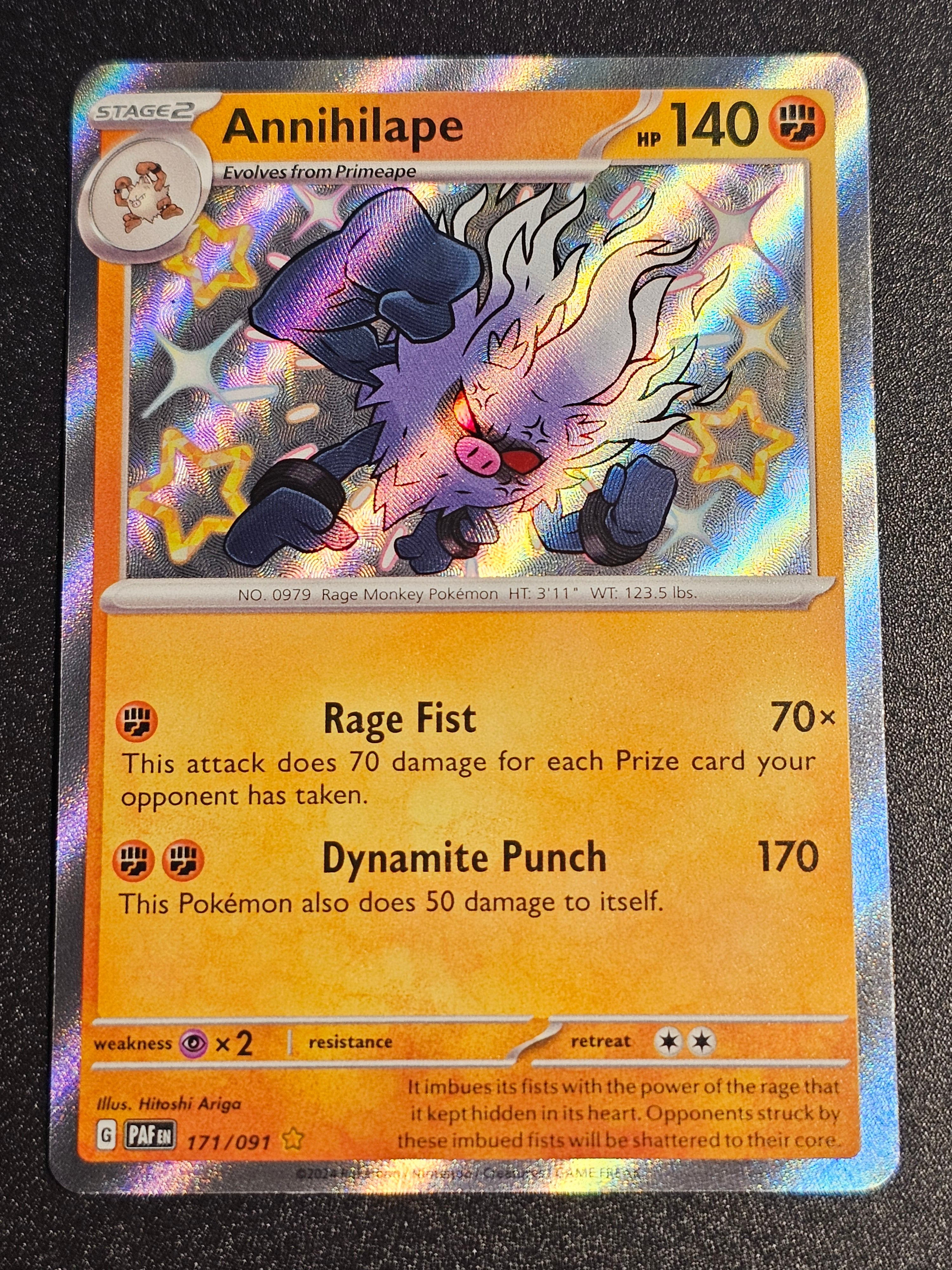 Pokemon TCG - Mankey 169 Evolution Line Paldean Fates