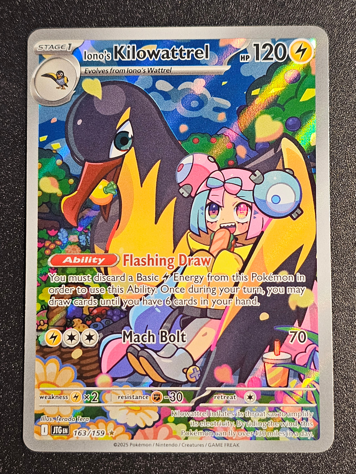 Pokemon TCG - Iono's Kilowattrel 163/159 Journey Together