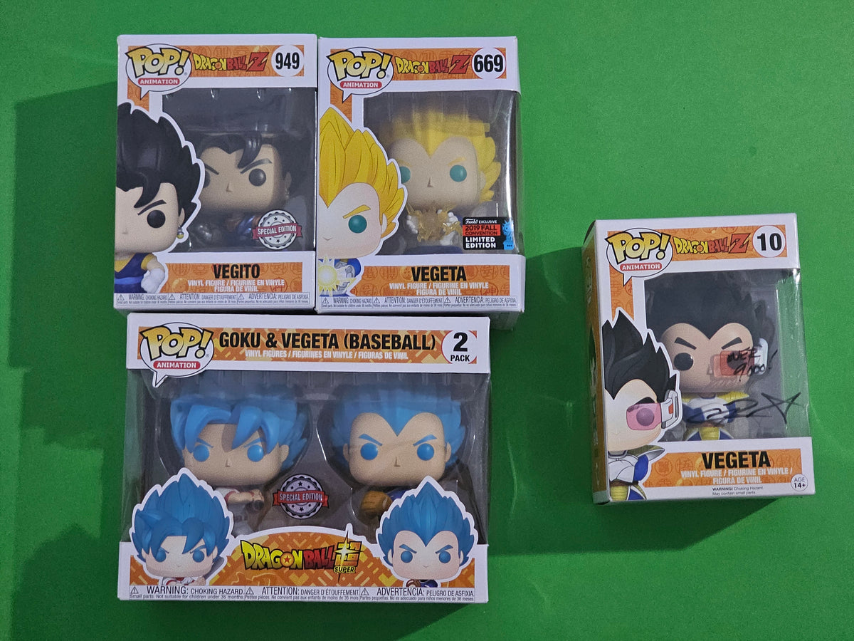 Dragon Ball Z Signed Vegeta Christopher Sabat Pop Vinyl Collection