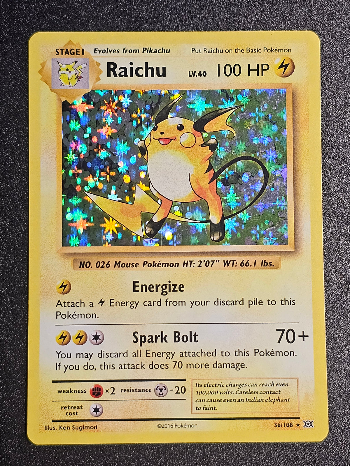 Pokemon TCG - Raichu 36/108 Evolutions