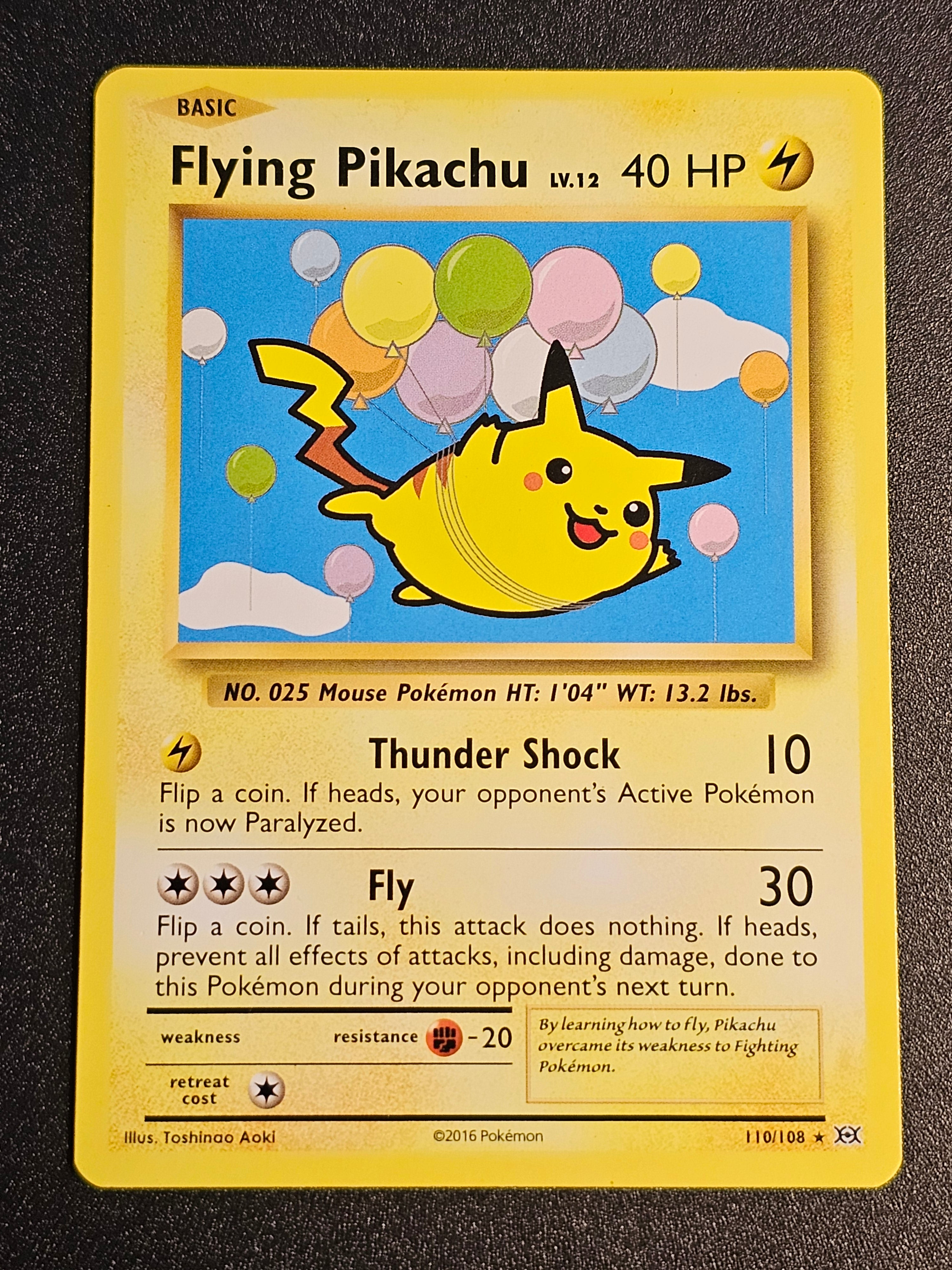 Pokemon TCG - Flying Pikachu 110/108 Evolutions