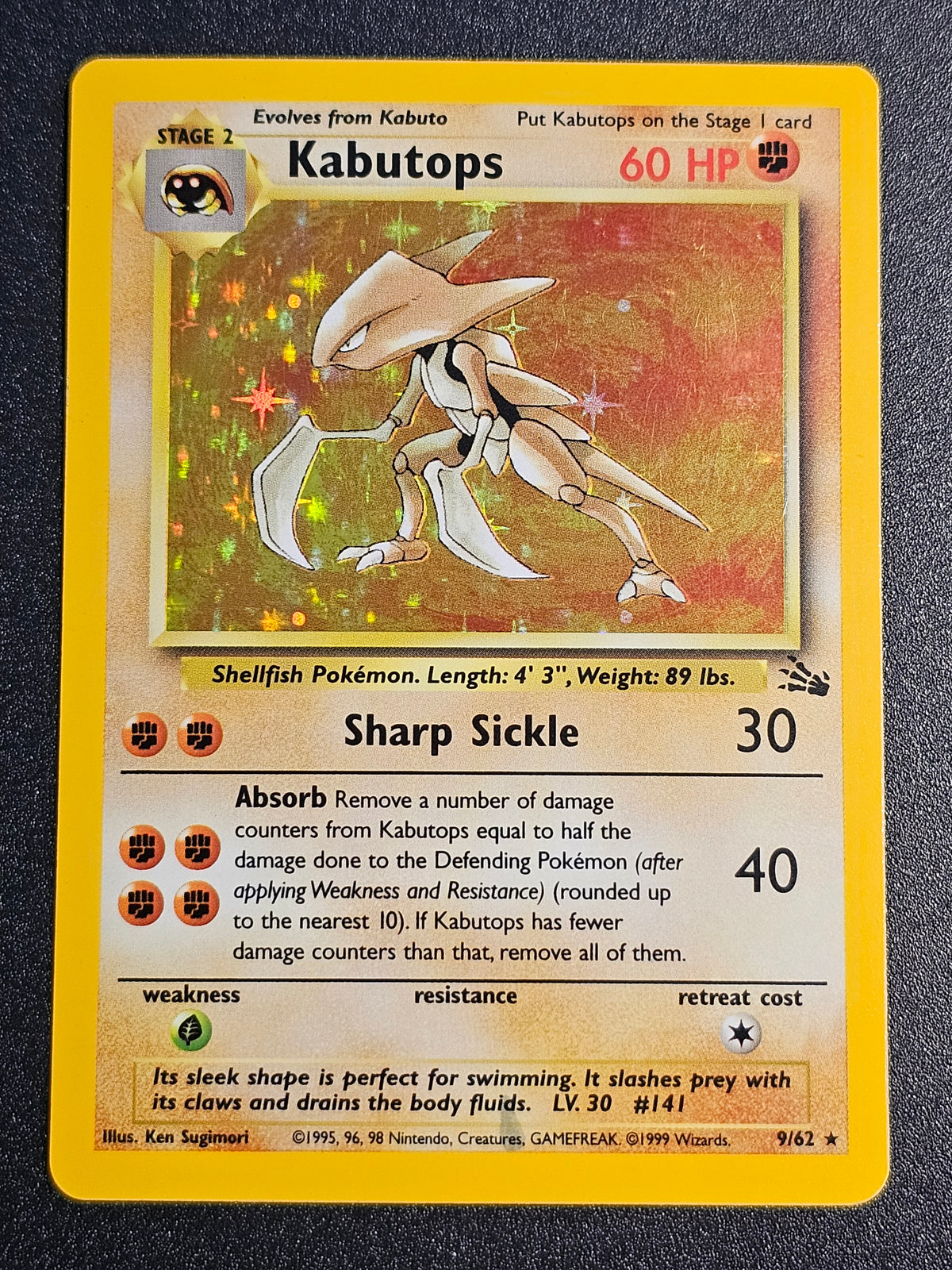 Pokemon TCG - Kabutops 9/62 Fossil WOTC HOLO