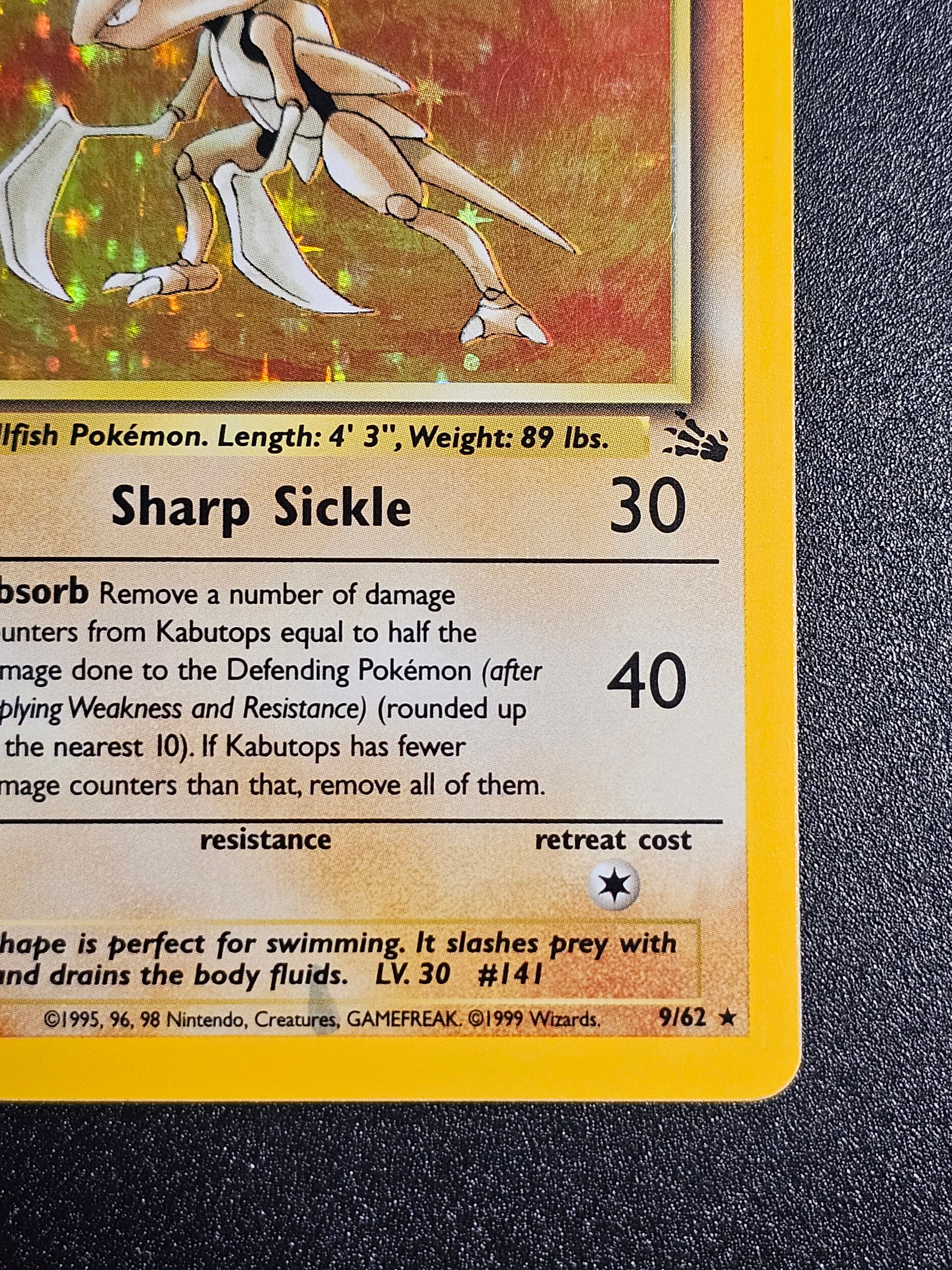 Pokemon TCG - Kabutops 9/62 Fossil WOTC HOLO