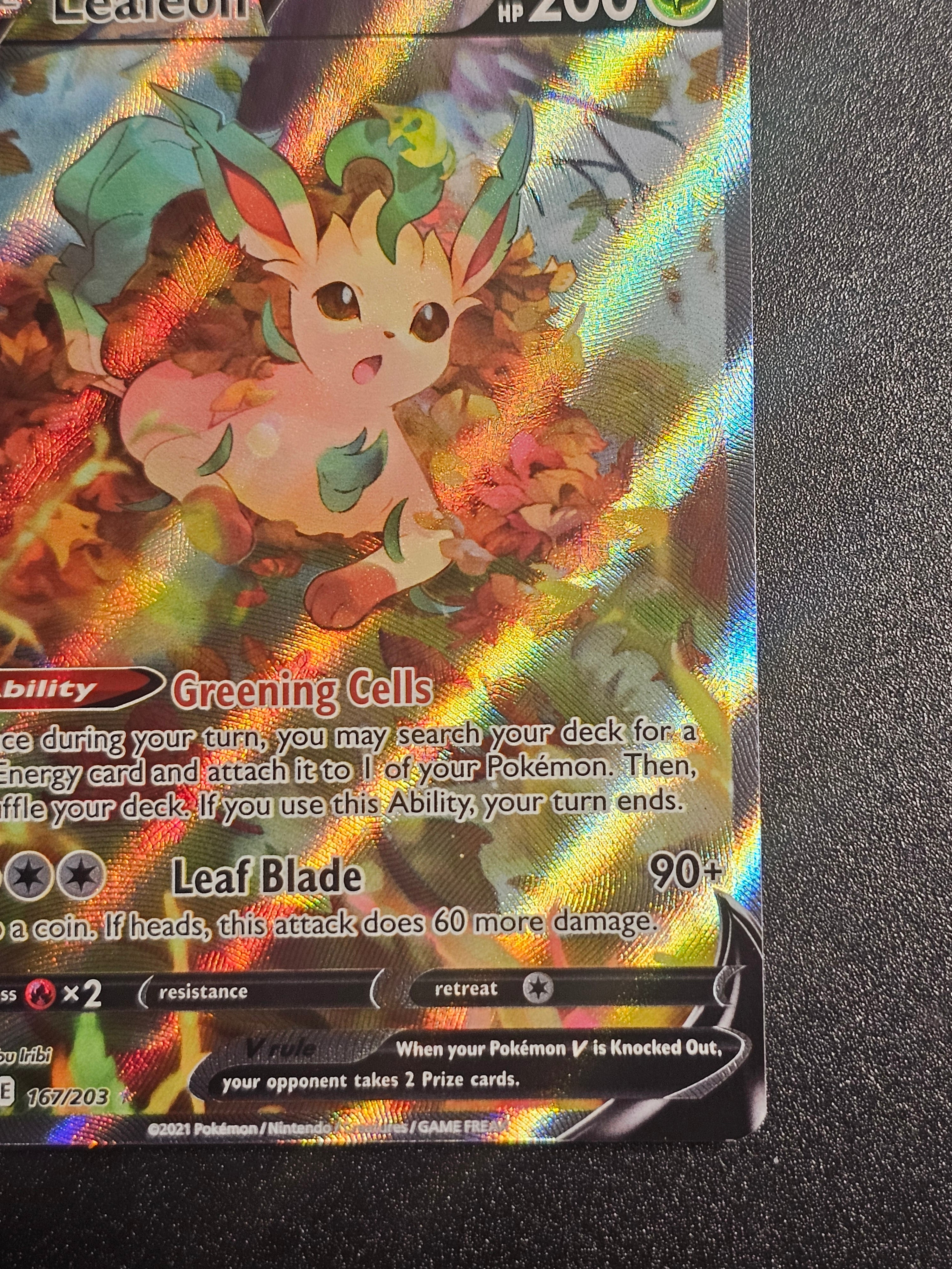 Pokemon TCG - Leafeon V 167/203 Evolving Skies
