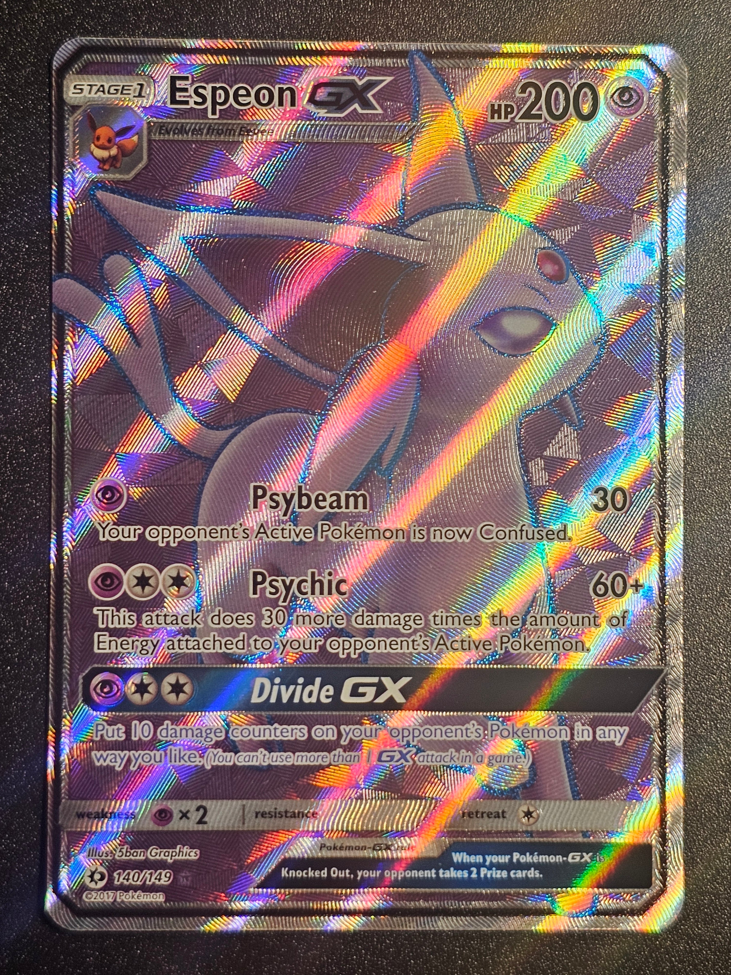Pokemon TCG - Espeon GX 140/149 Sun & Moon Base Set