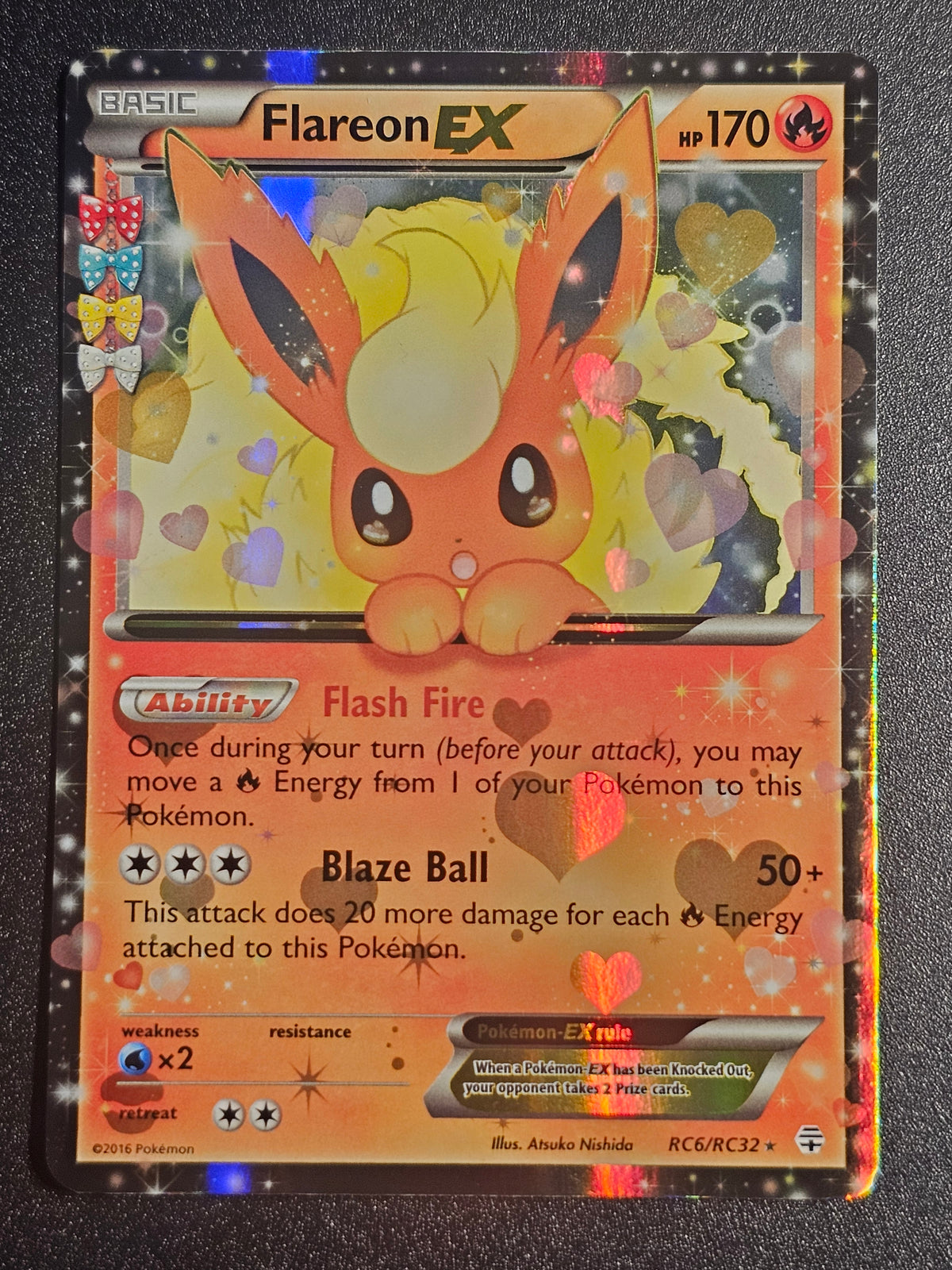 Pokemon TCG - Flareon EX RC6/RC32 Radiant Collection