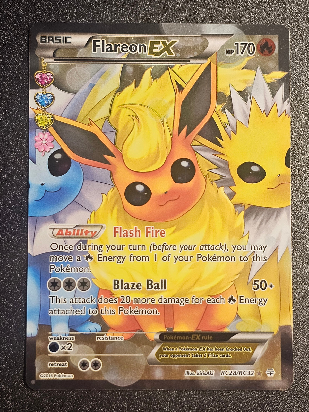 Pokemon TCG - Flareon EX RC28/RC32 Radiant Collection