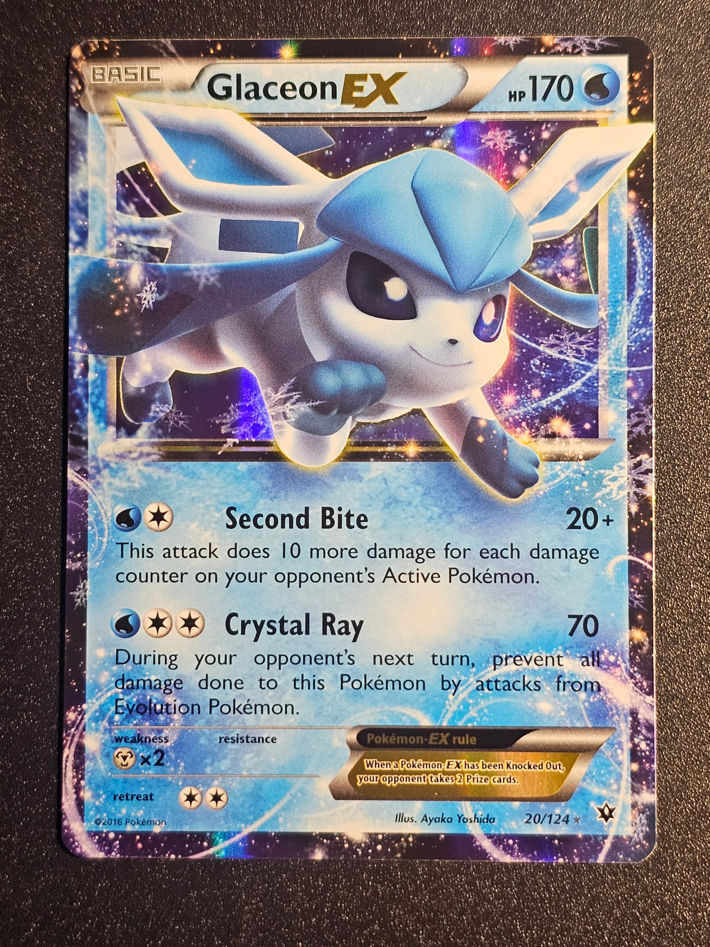 Pokemon TCG - Glaceon EX 20/124 Fates Collide