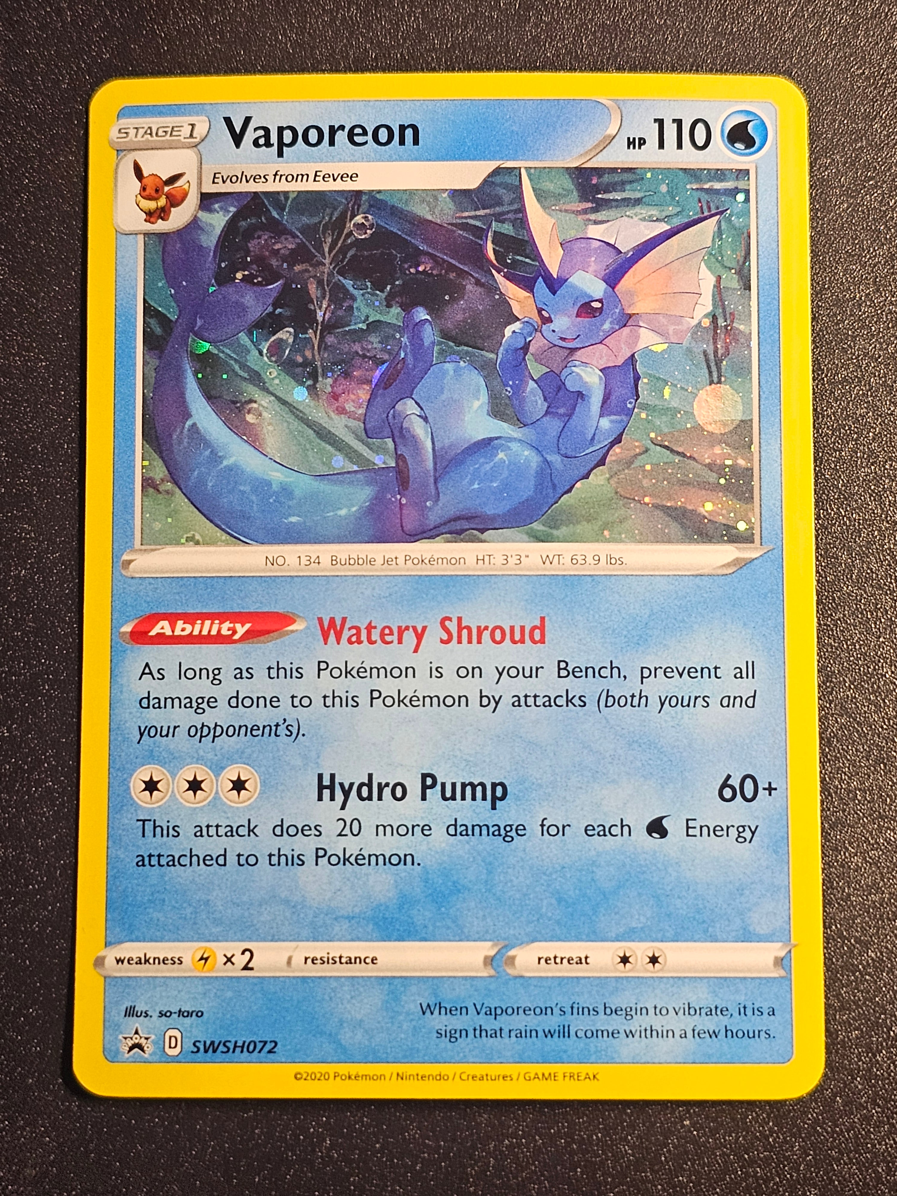 Pokemon TCG - Vaporeon SWSH072