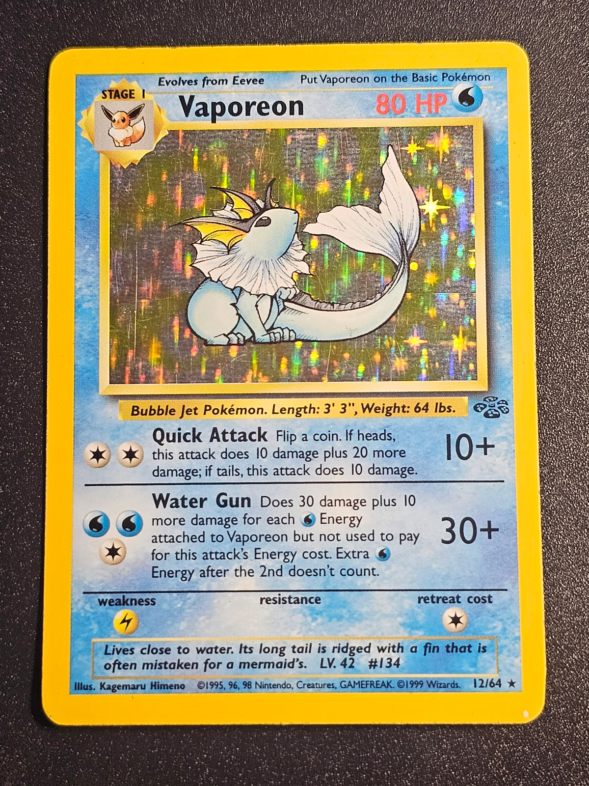 Pokemon TCG - Vaporeon 12/64 Jungle